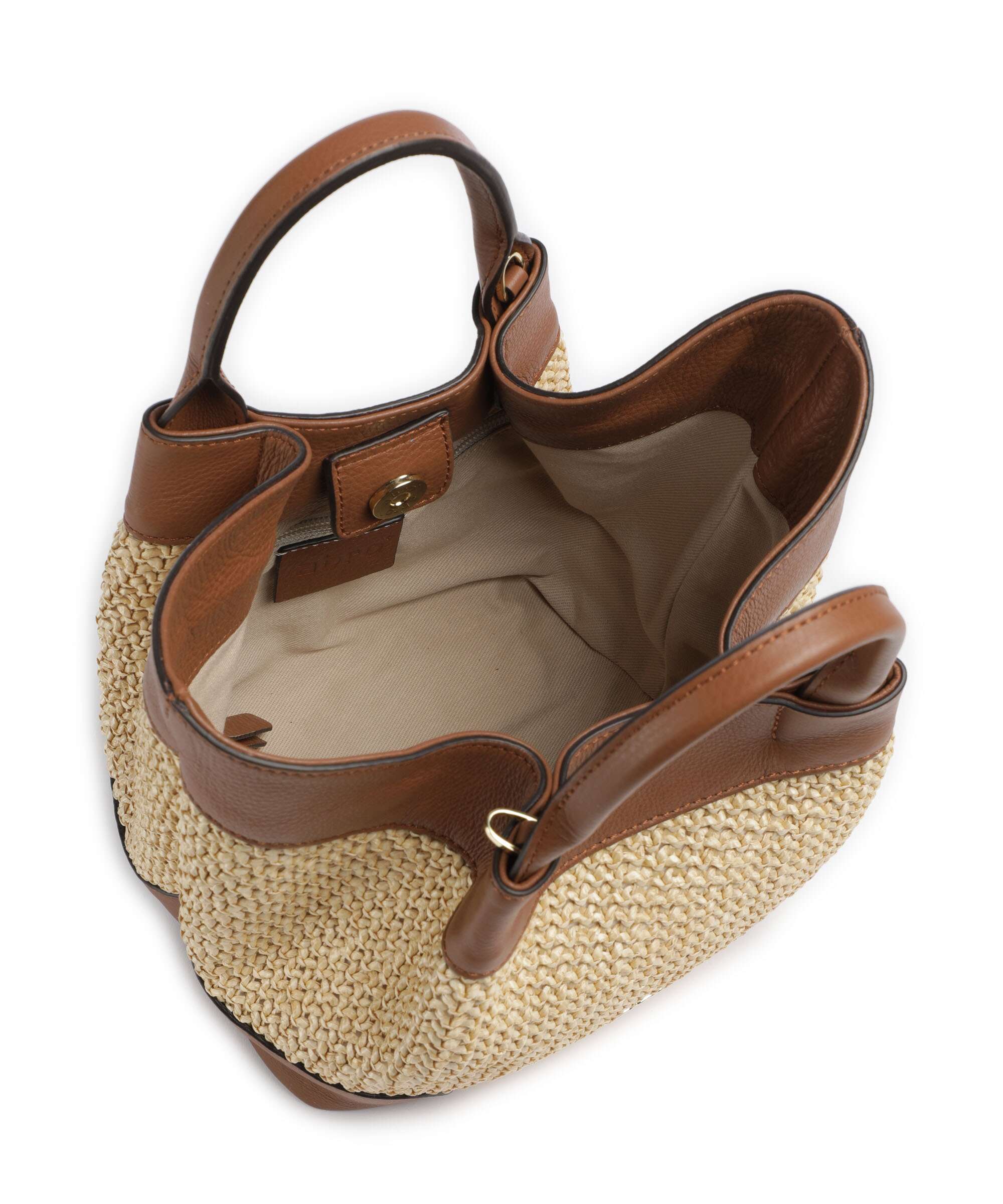 Abro Maglia Raffia Essential Small Sac à main natural/nut - Image 5