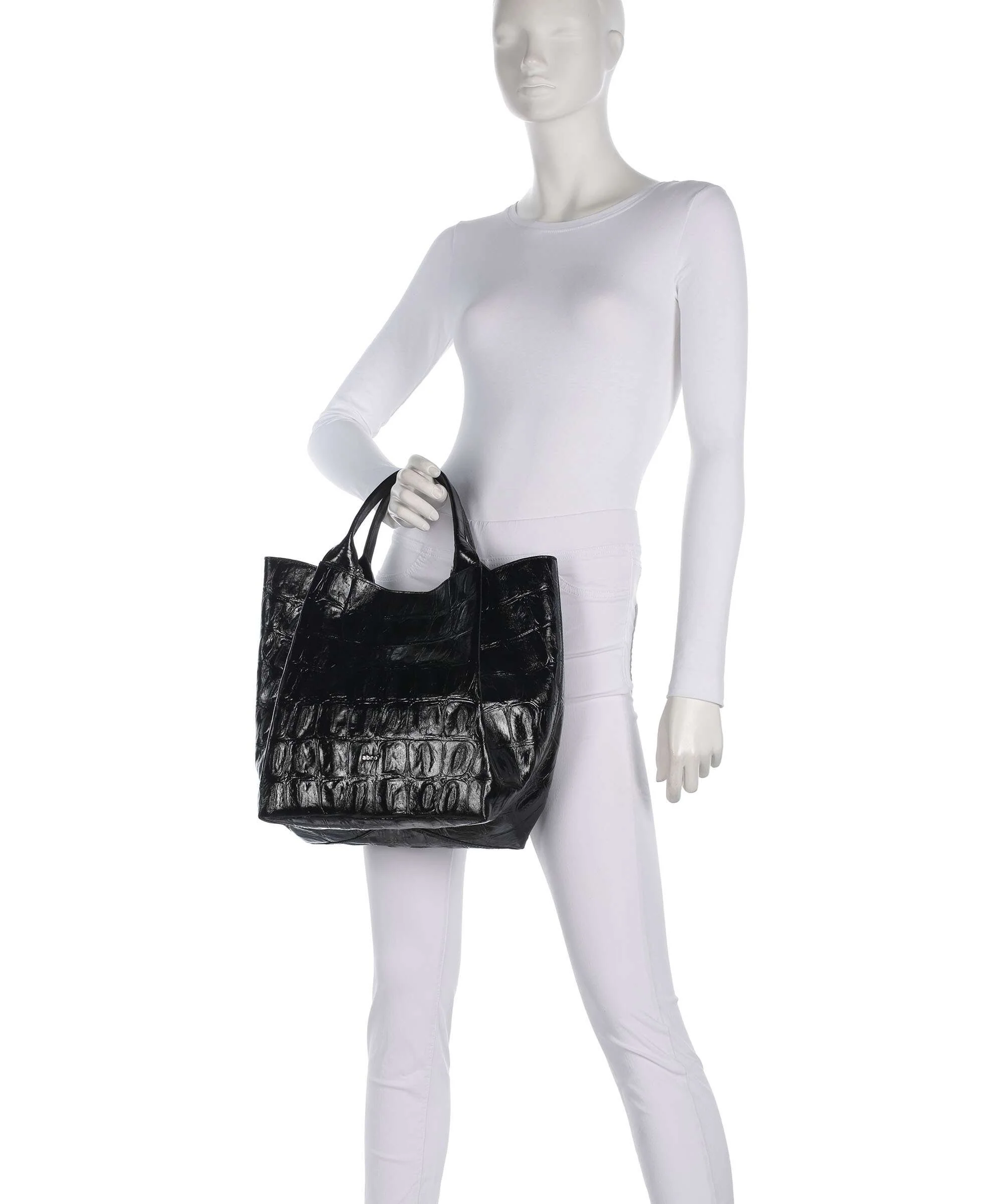 Abro Maxi Cocco Essential Medium Sac à main black/nickel - Image 3