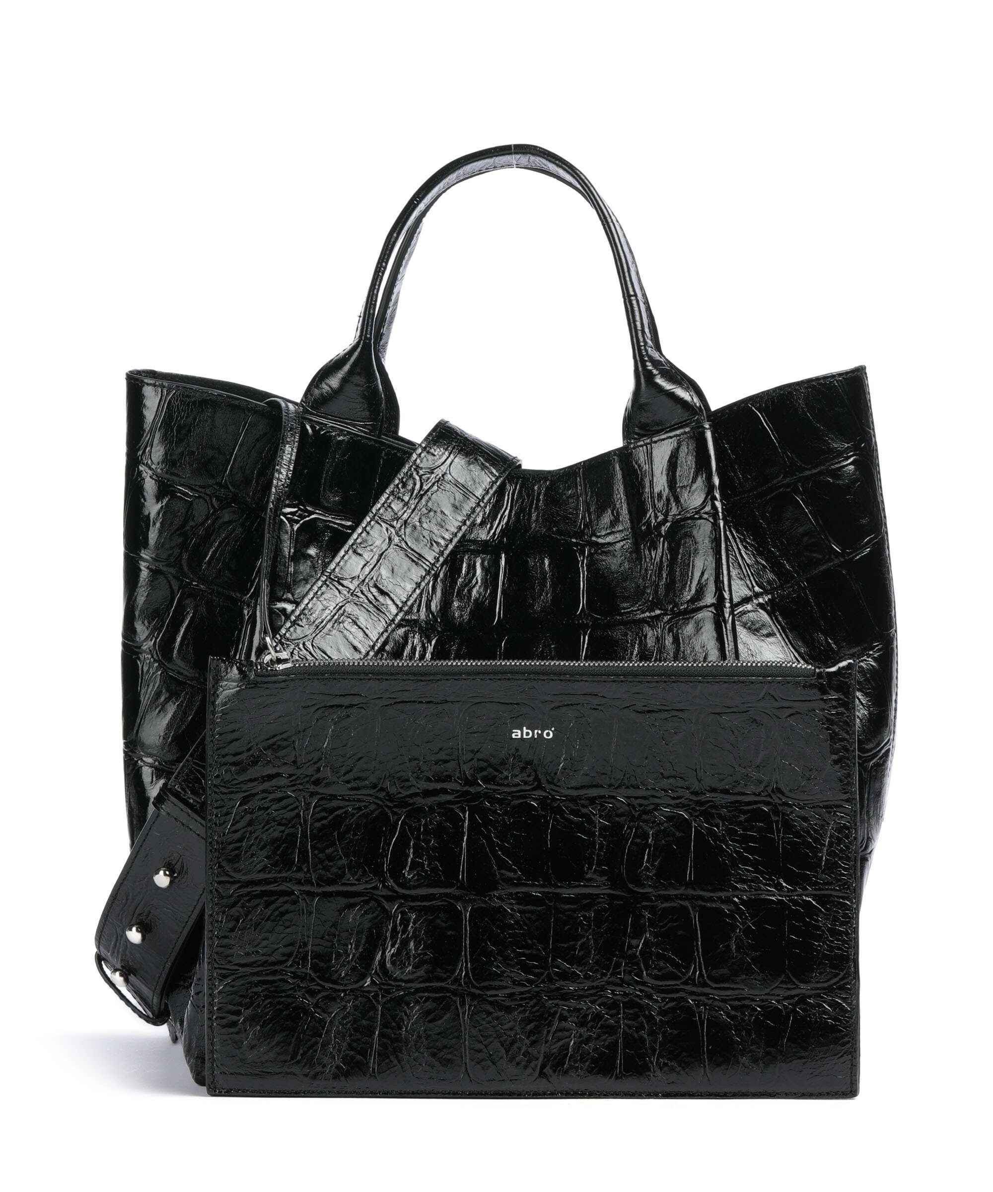 Abro Maxi Cocco Essential Medium Sac à main black/nickel - Image 4
