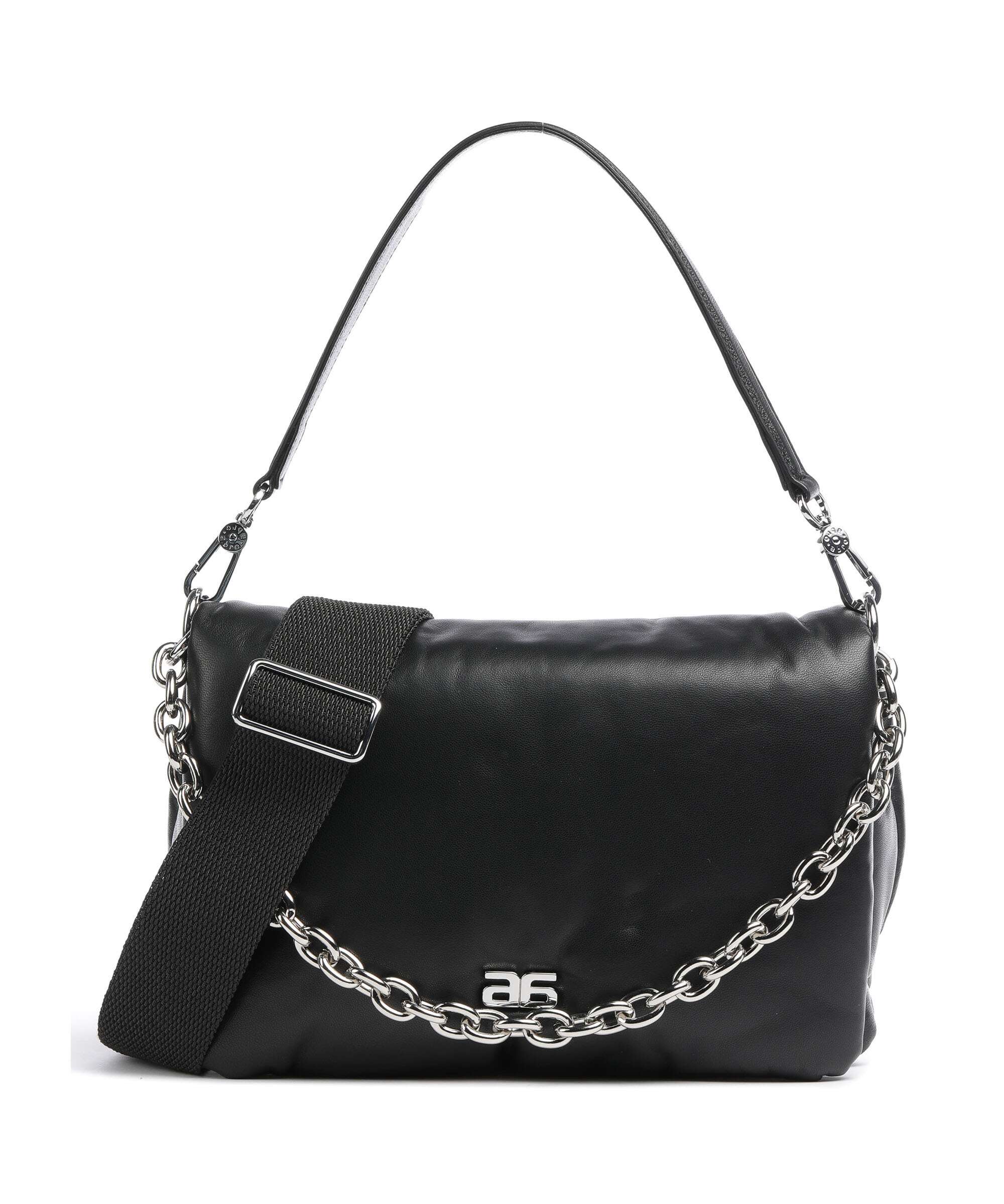 Abro Piuma Lucido Puffer Sac porté épaule black/nickel