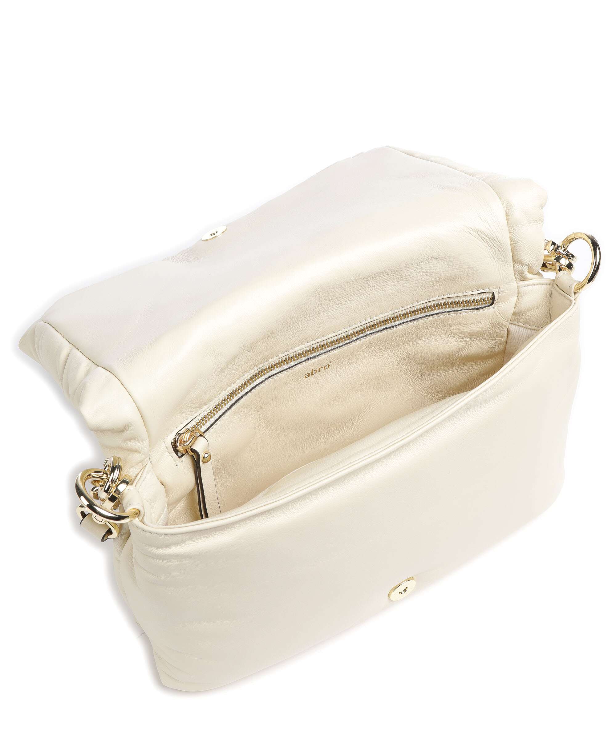 Abro Piuma Lucido Puffer Sac porté épaule milk - Image 6