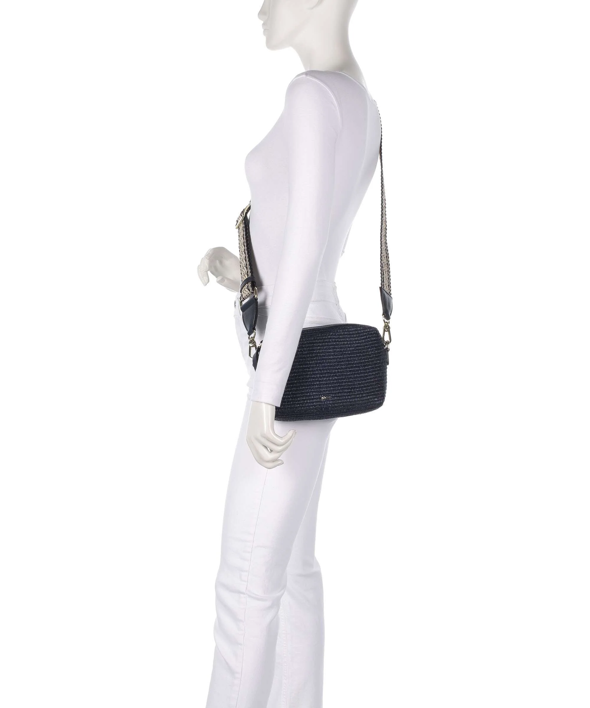 Abro Raffia Kaia Sac bandoulière navy - Image 3