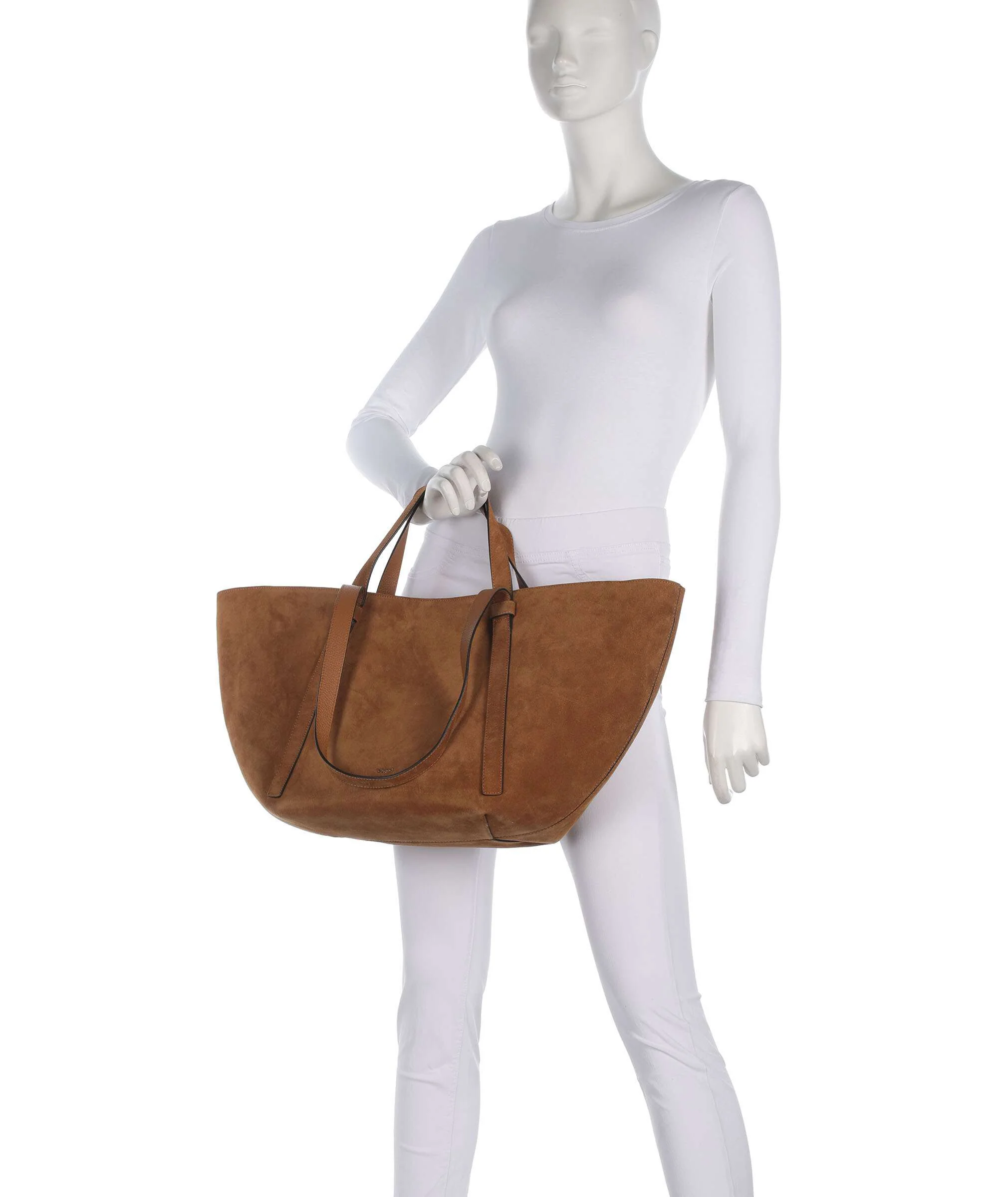 Abro Suede Cosmo Large Cabas cuoio - Image 3