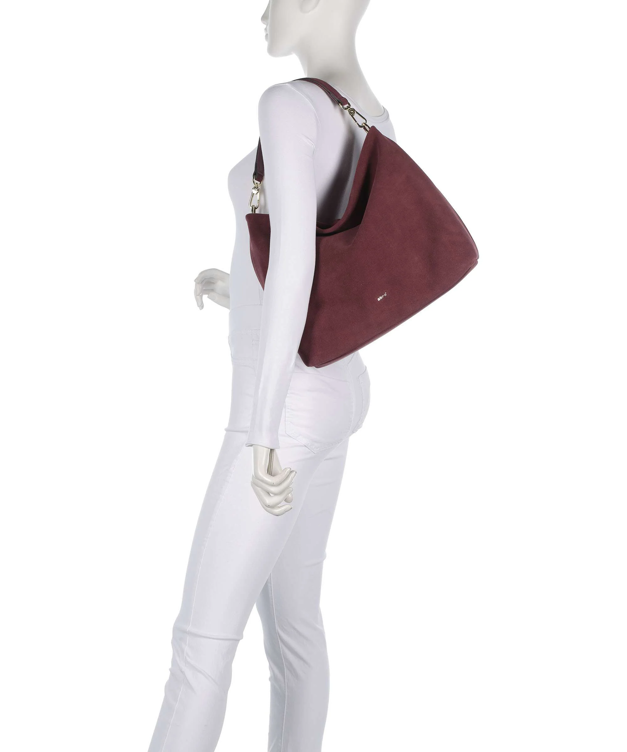 Abro Suede Kaia Sac fourre-tout bordeaux - Image 3