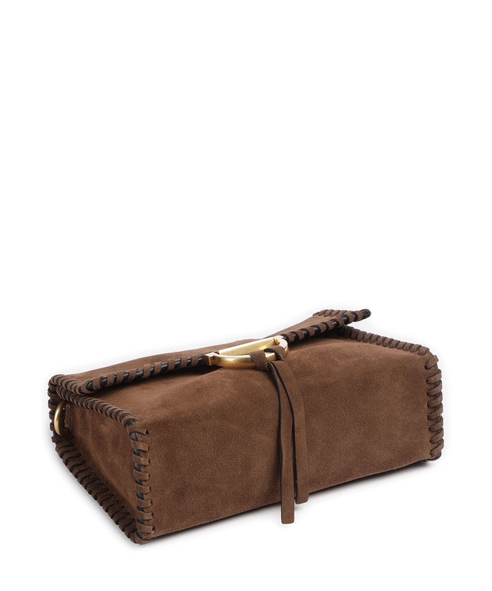 Abro Suede Temi Stitch Sac porté épaule wood - Image 5