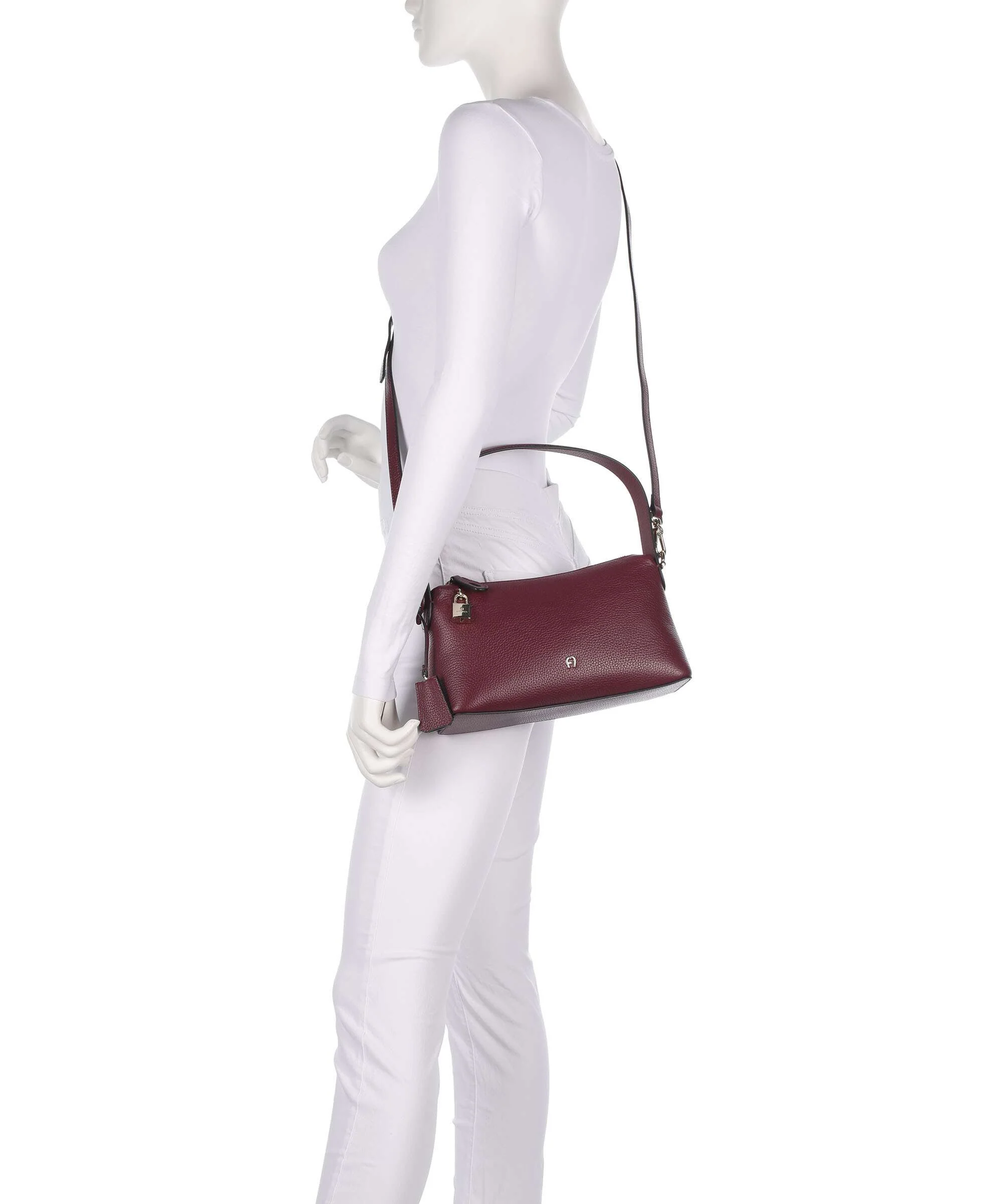 Aigner Delia S Sac porté épaule burgundy - Image 4