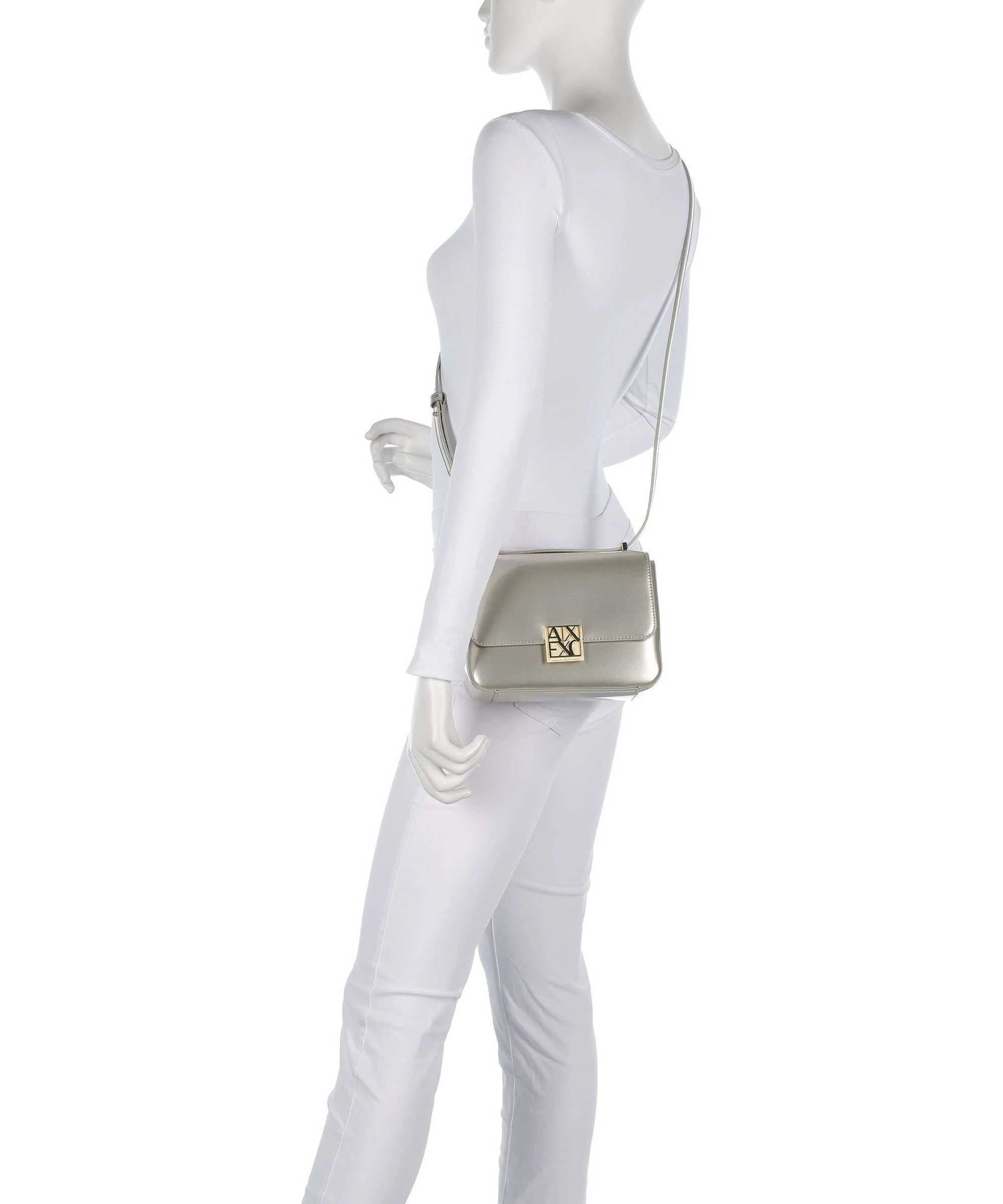 Armani Exchange Amy M Sac porté épaule beige - Image 3