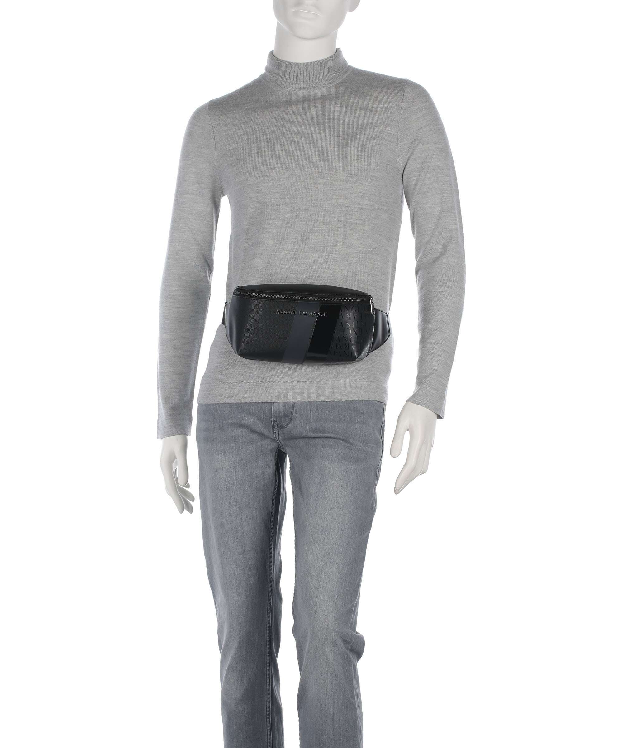 Armani Exchange Dylan Sac banane black/gunmetal/shiny black - Image 3