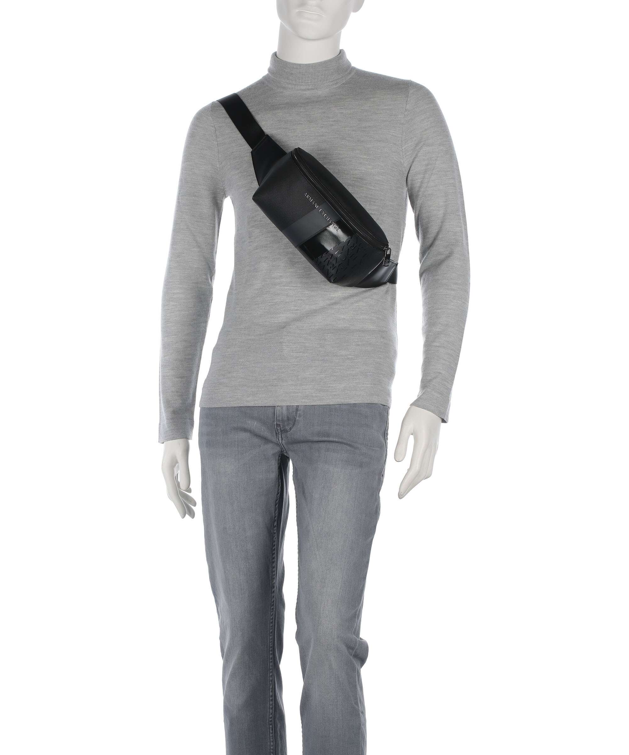 Armani Exchange Dylan Sac banane black/gunmetal/shiny black - Image 4