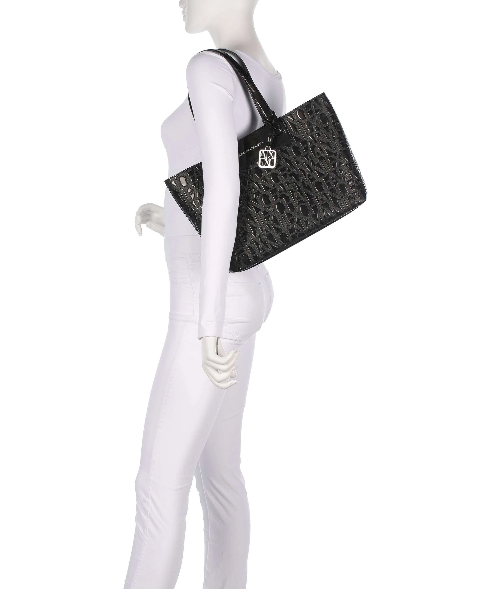 Armani Exchange Liz Patent M Cabas black - Image 3