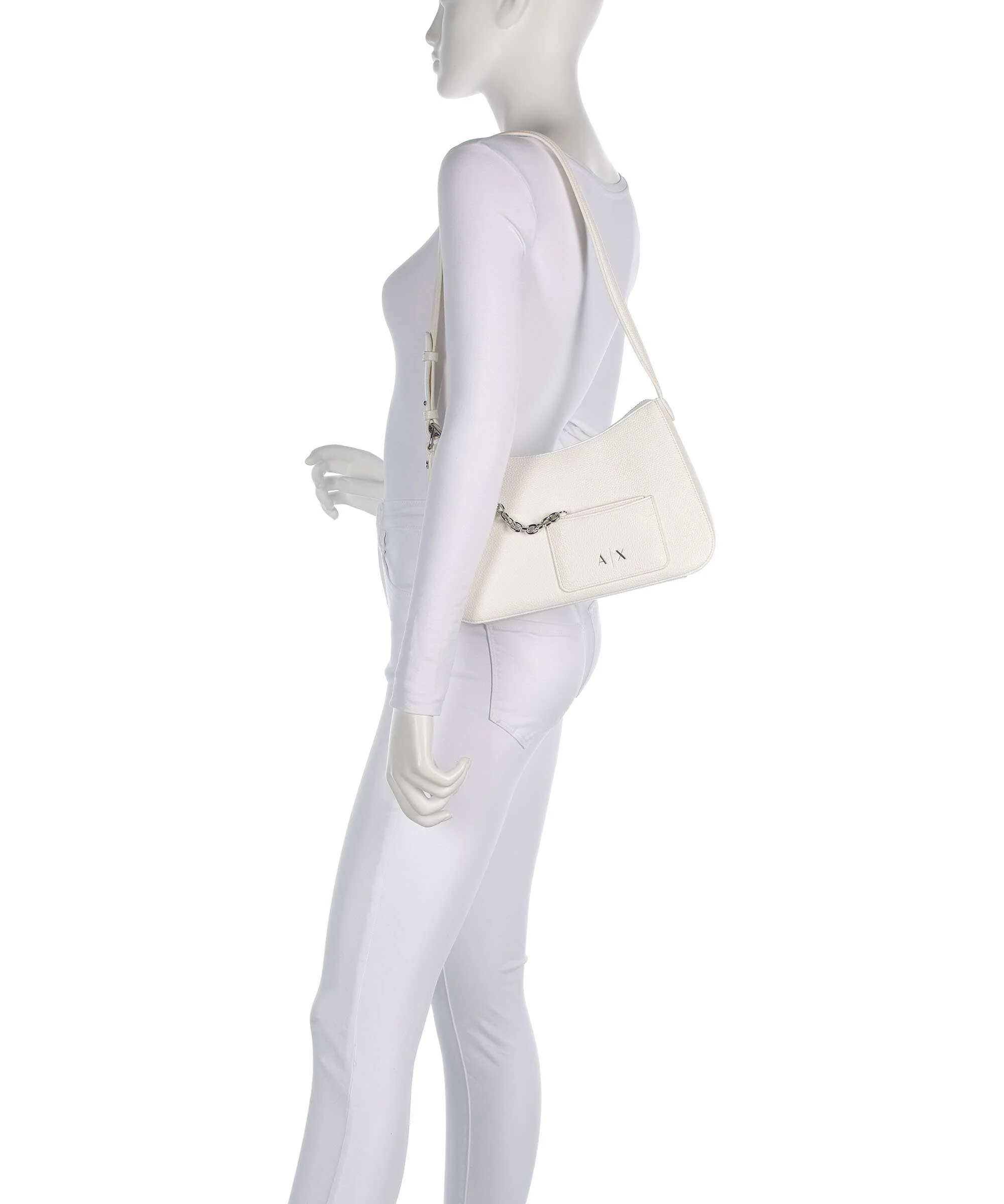 Armani Exchange Mila M Sac porté épaule off white - Image 3