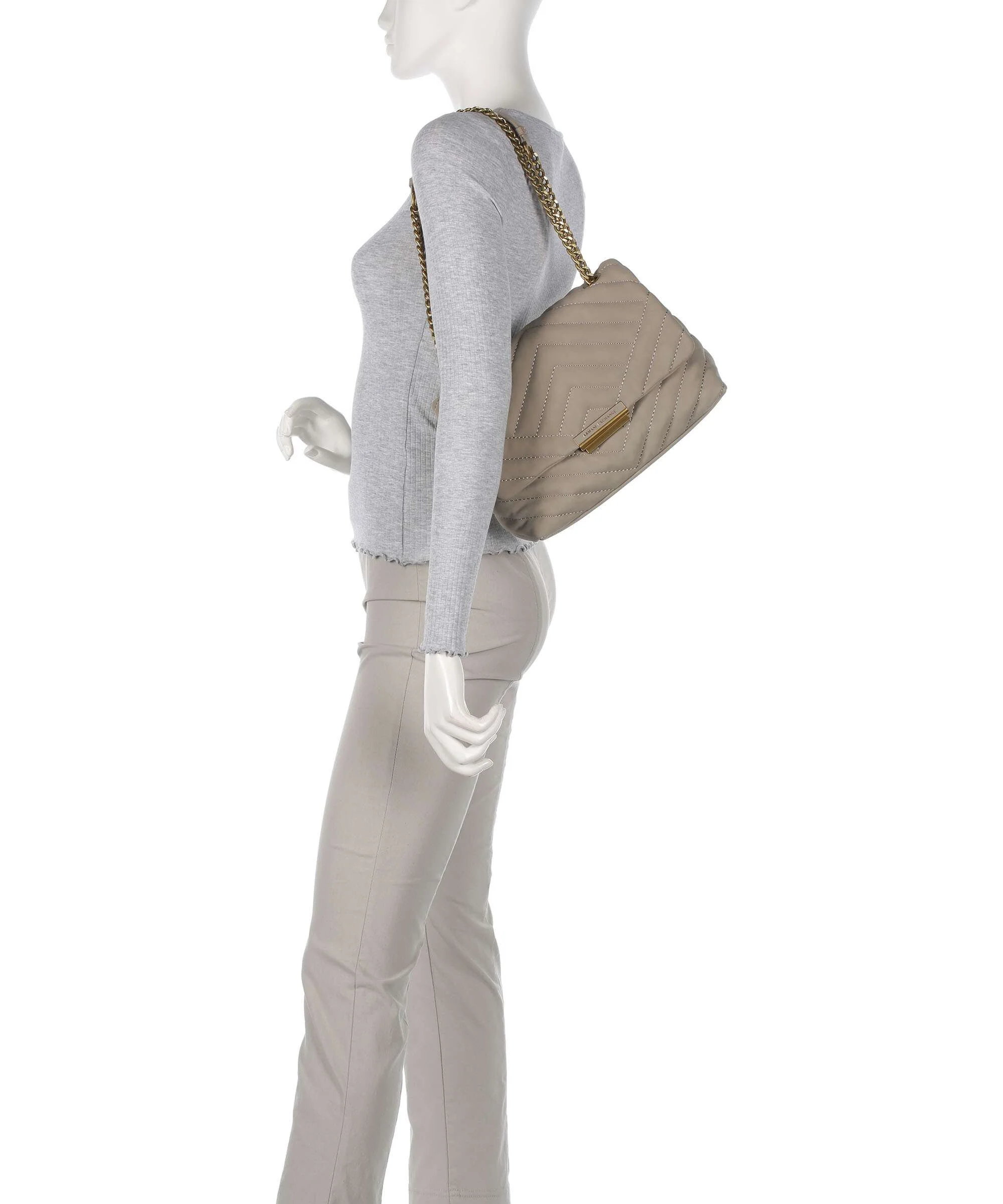 Armani Exchange Victoria M Sac porté épaule taupe - Image 3
