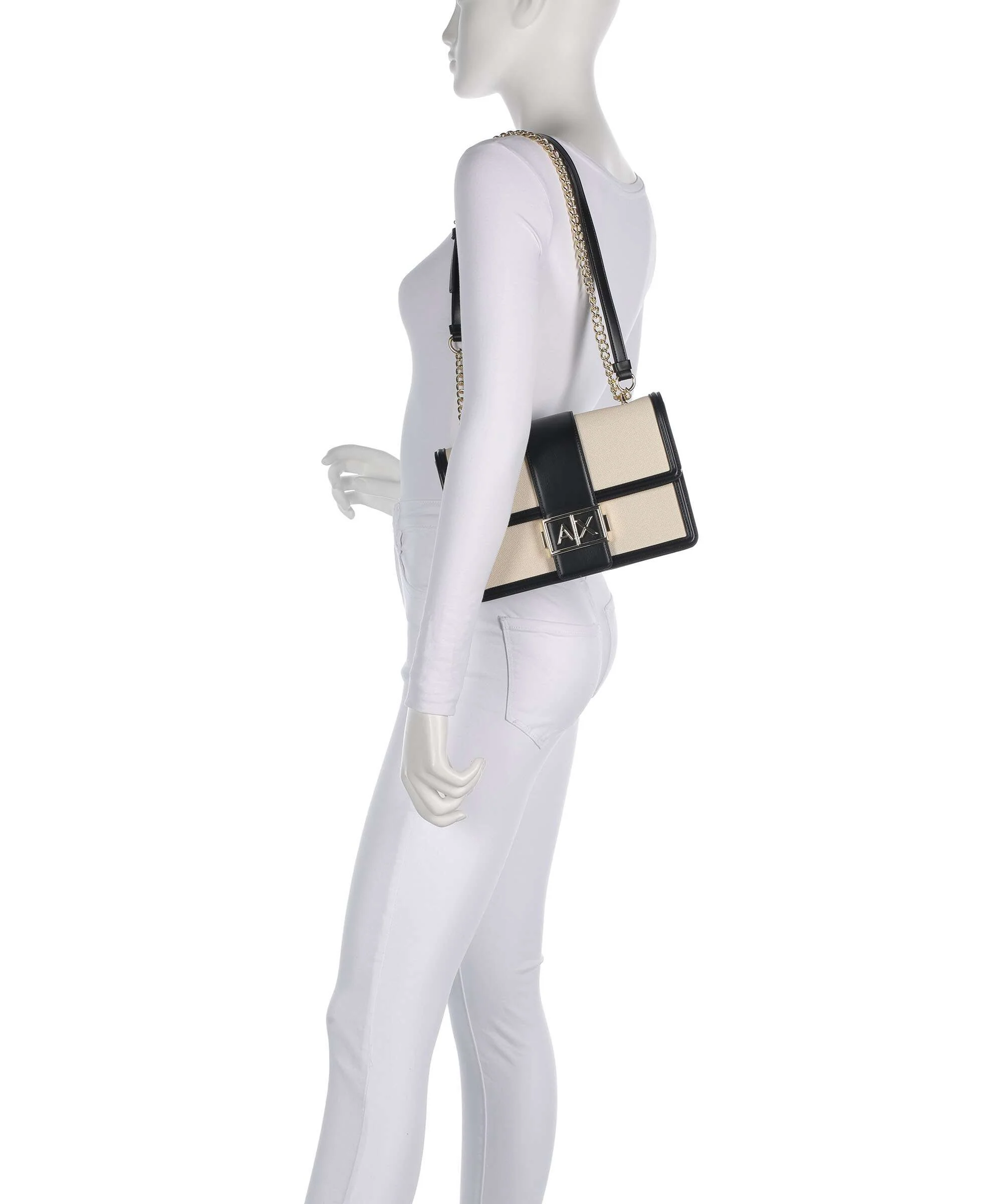 Armani Exchange Wonder M Sac porté épaule natural/black - Image 4