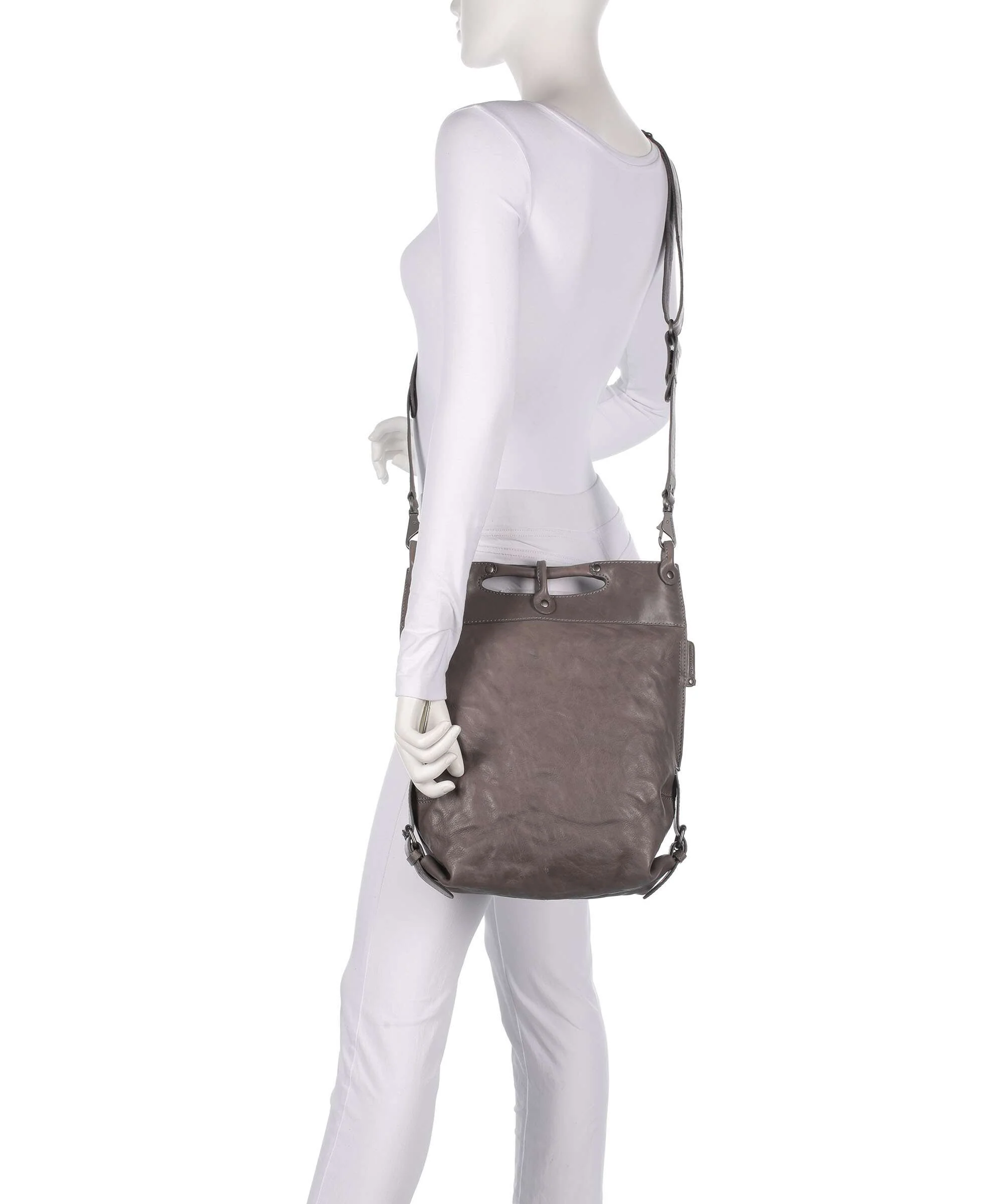 Aunts & Uncles Grandma's Luxury Club Mrs. Pancake Sac porté épaule oyster grey - Image 3