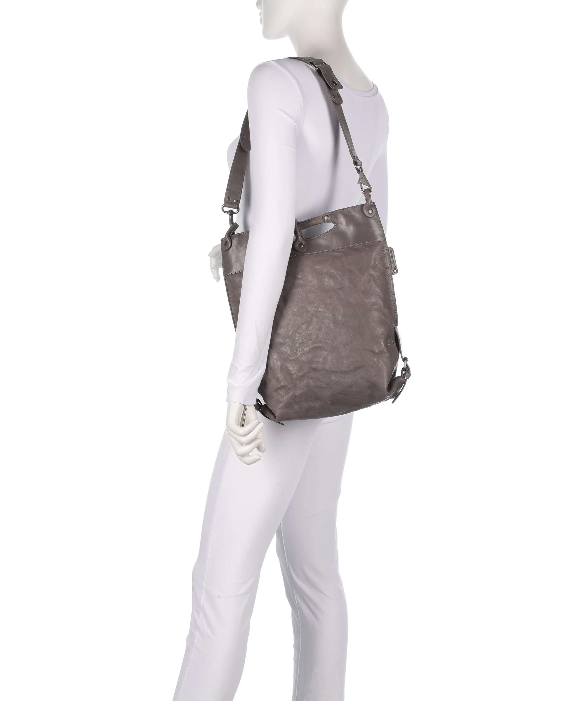 Aunts & Uncles Grandma's Luxury Club Mrs. Pancake Sac porté épaule oyster grey - Image 4