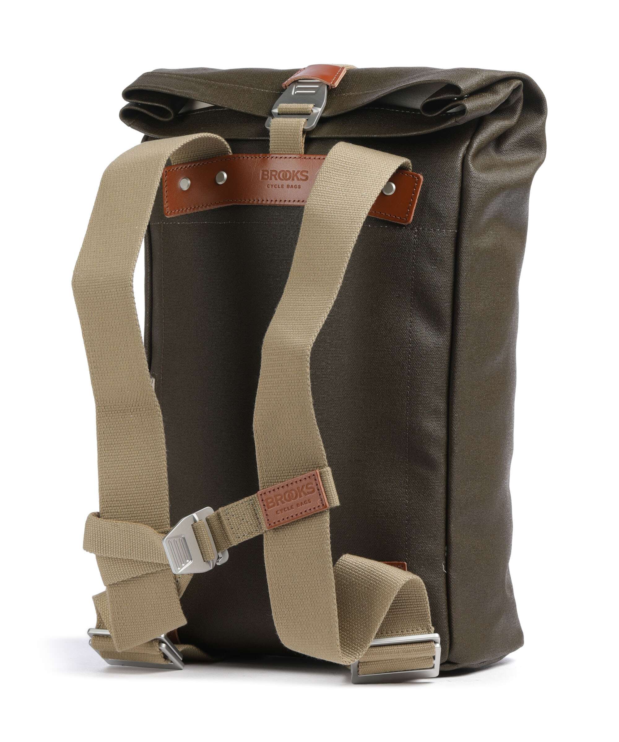 Brooks England Pickwick Cotton Canvas Small Sac à dos roll-top moss - Image 2