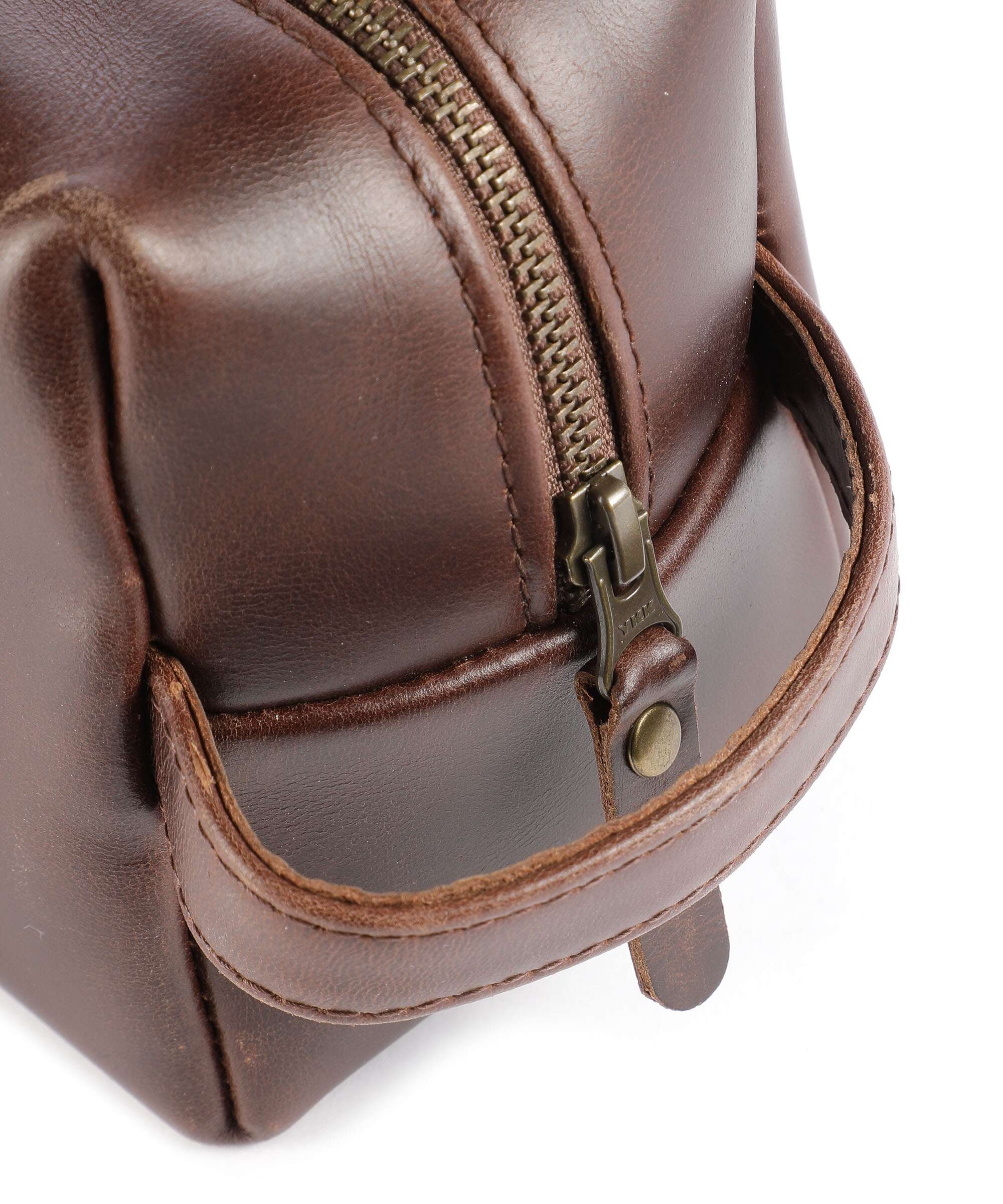Buckle & Seam Crazy Horse Everest Trousse de toilette brown - Image 3