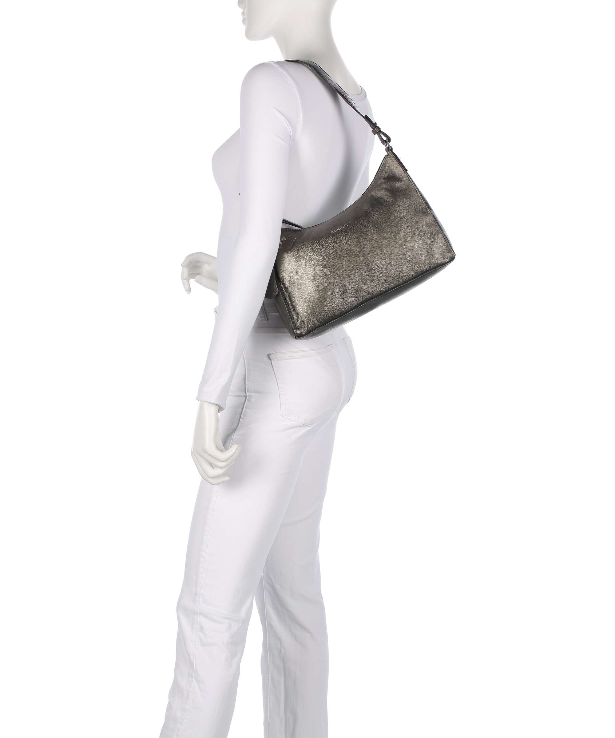 Burkely Creased Crystal Sac porté épaule gunmetal - Image 3