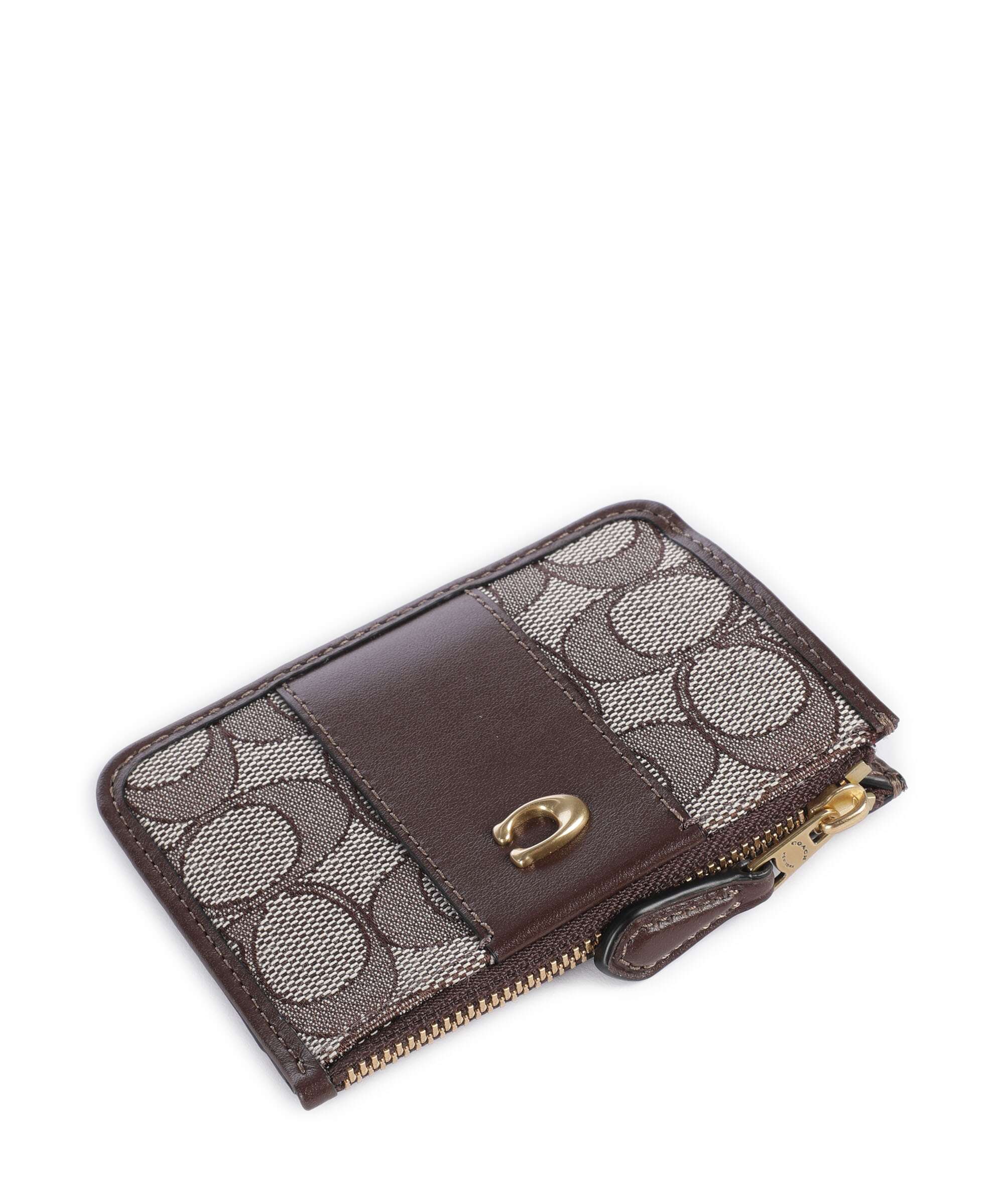 Coach Essential Signature Jacquard Mini Étui à cartes crédit oak maple - Image 3