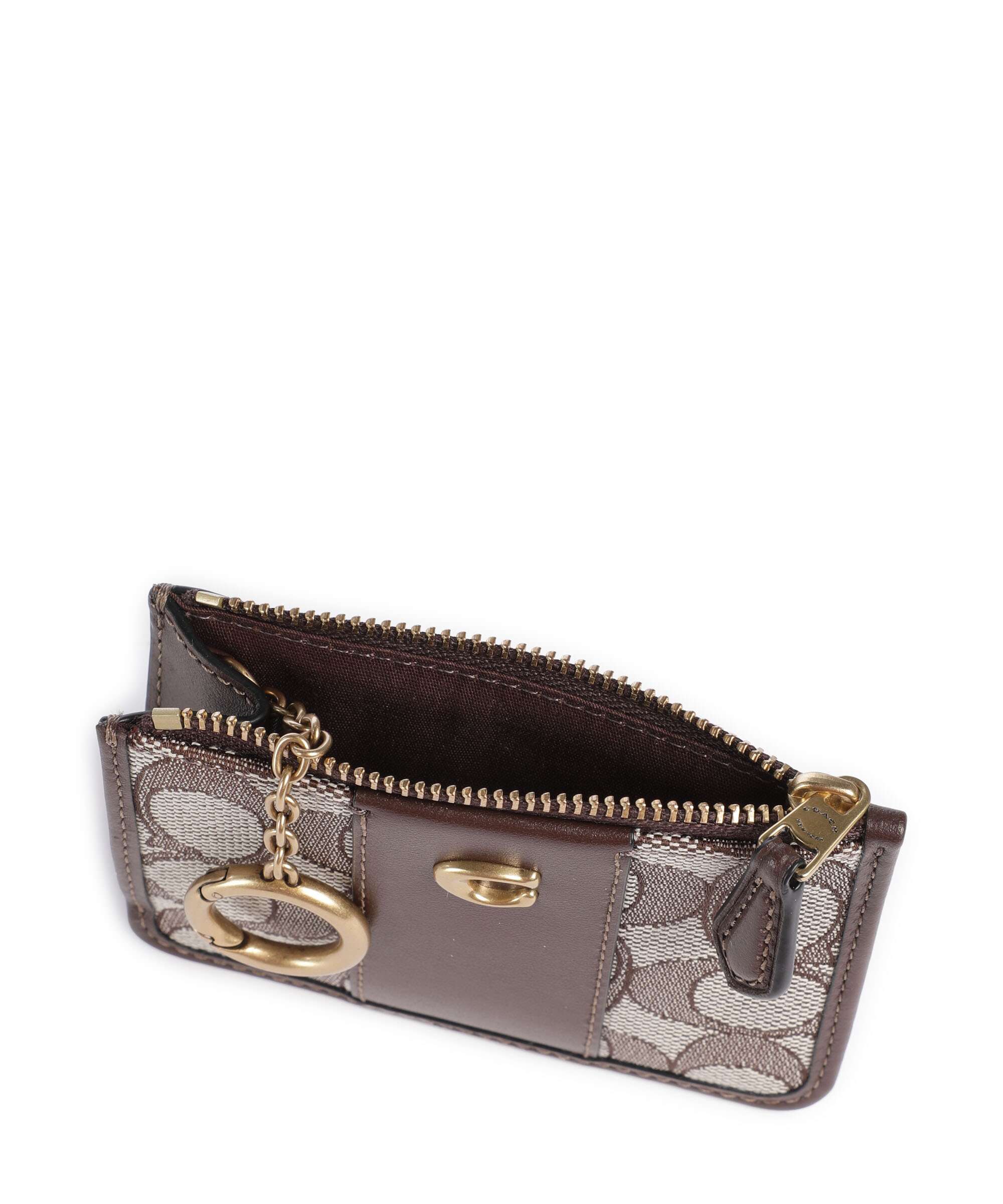 Coach Essential Signature Jacquard Mini Étui à cartes crédit oak maple - Image 4