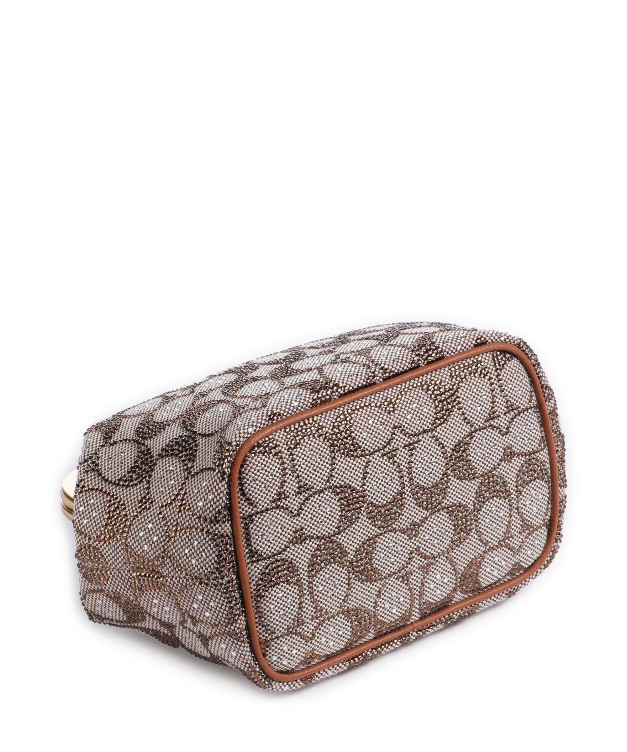 Coach Kisslock Frame Crystal Signature Jacquard Sac à main burnished amber - Image 5