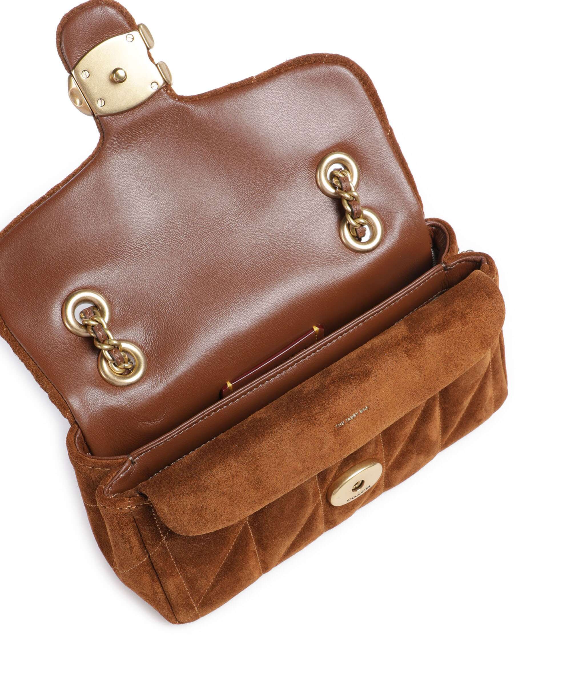 Coach Tabby Quilted Suede 20 Sac porté épaule warm brown - Image 7