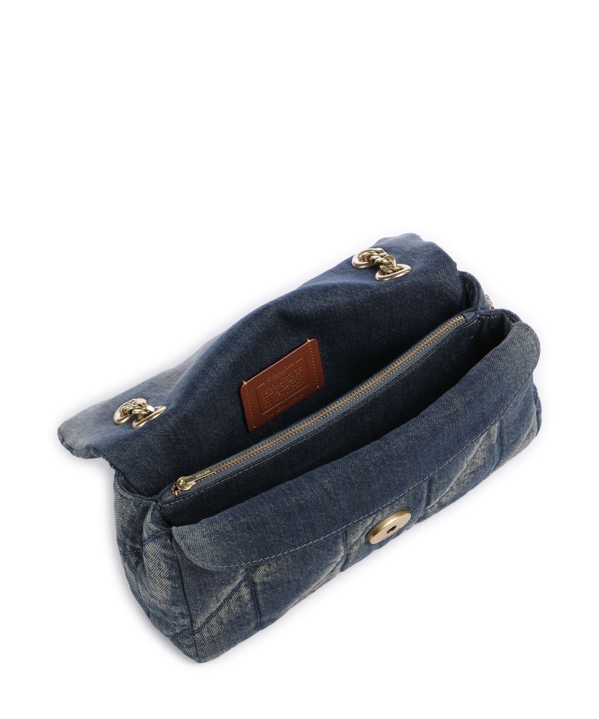 Coach Tabby Soft Quilted Loved Denim 26 Sac porté épaule dark indigo - Image 7