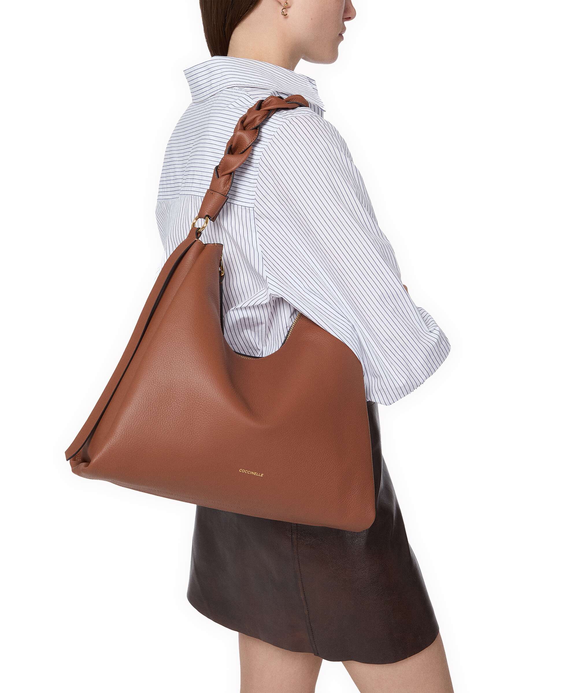 Coccinelle Boheme Grana Double Sac fourre-tout cognac/noir - Image 3
