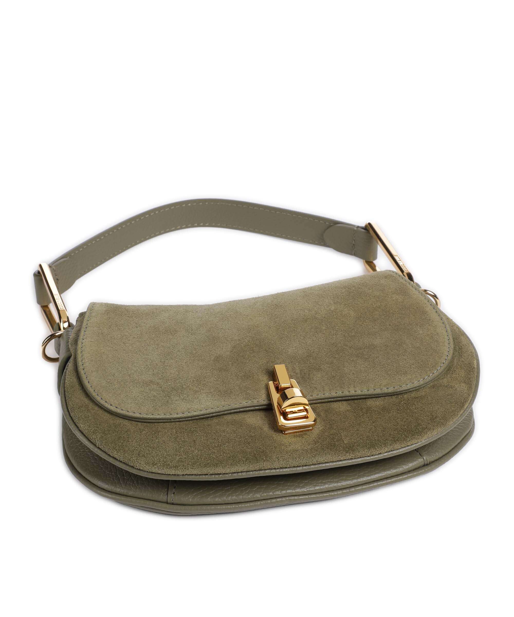 Coccinelle Magie Suede Sac porté épaule laurel green - Image 6