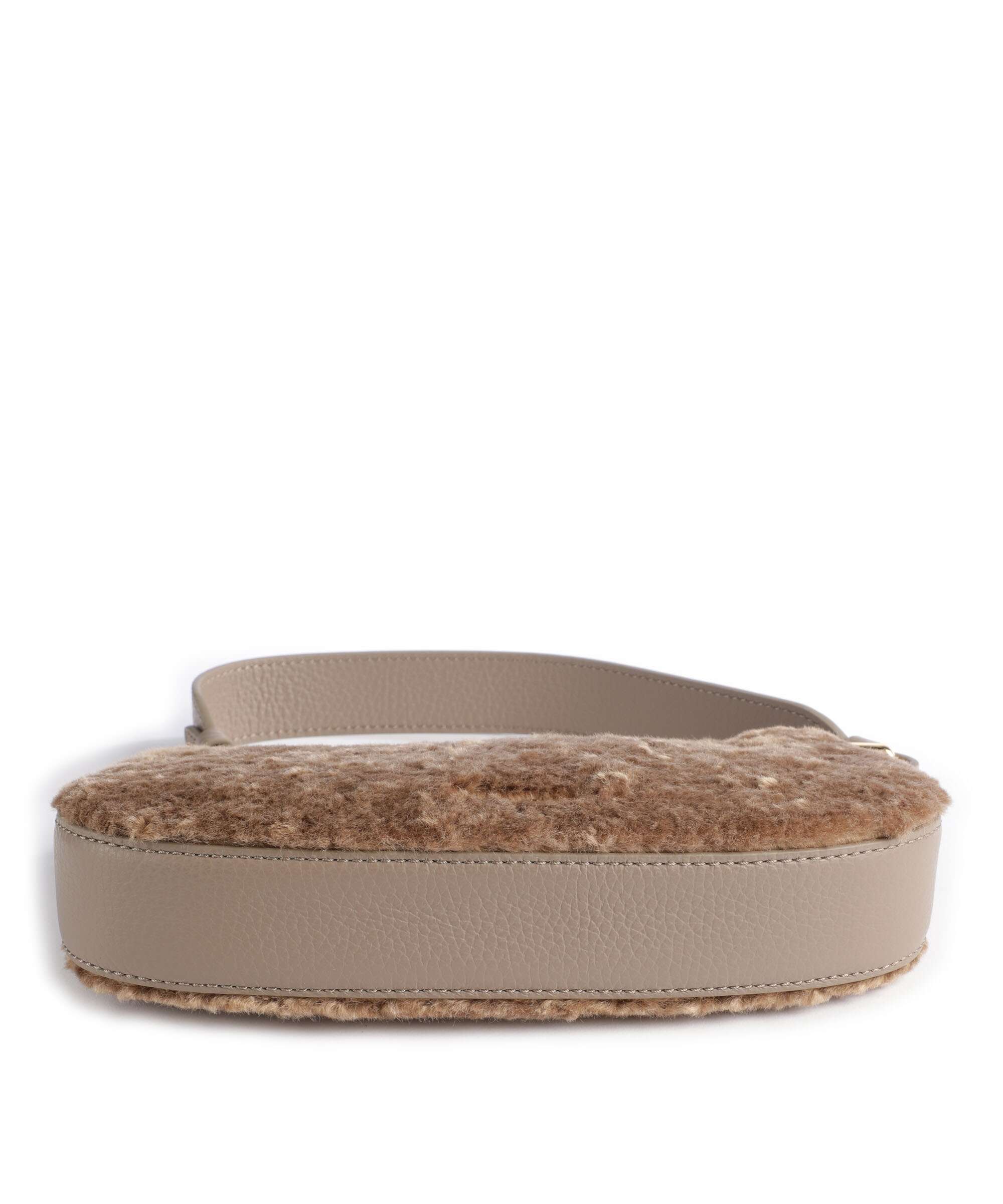 Coccinelle Merveille Astrakan Sac porté épaule warm taupe - Image 5