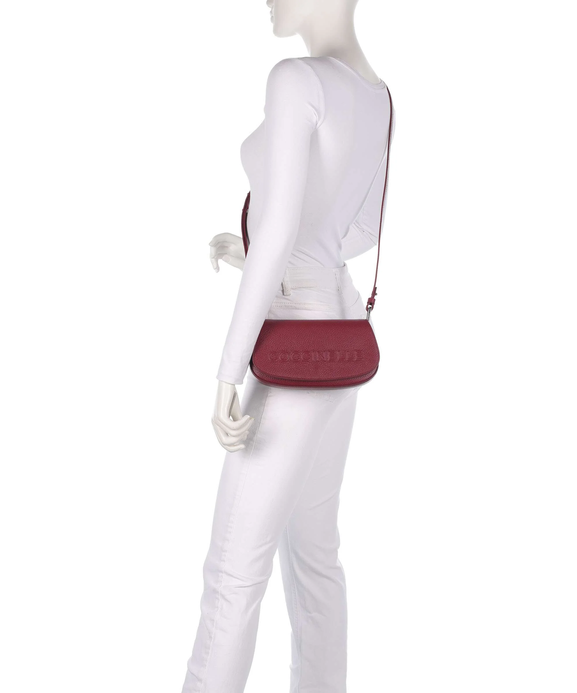 Coccinelle Myrtha Maxi Logo Sac porté épaule ribes - Image 4
