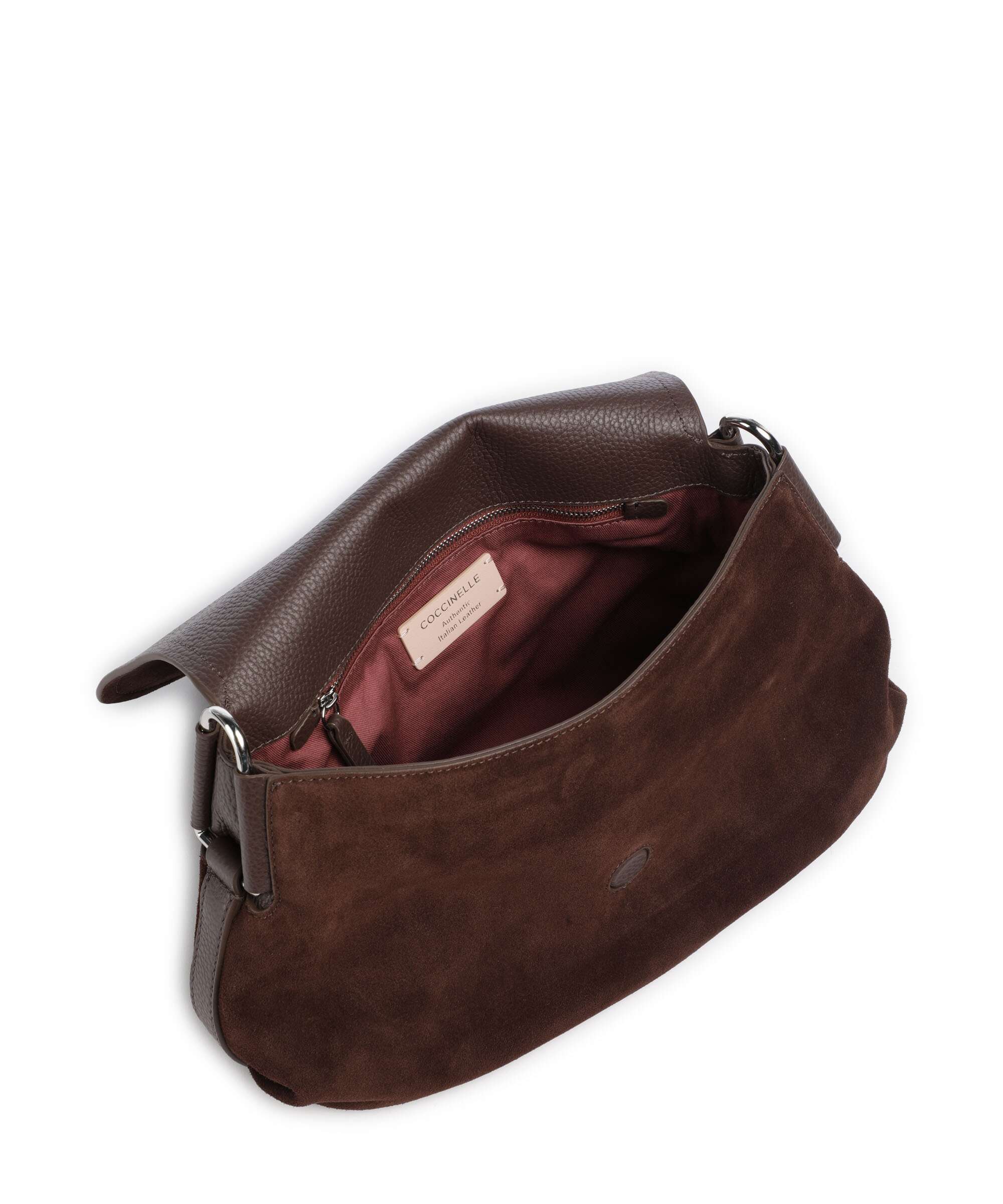Coccinelle Rebekka Suede Sac porté épaule brunette - Image 6
