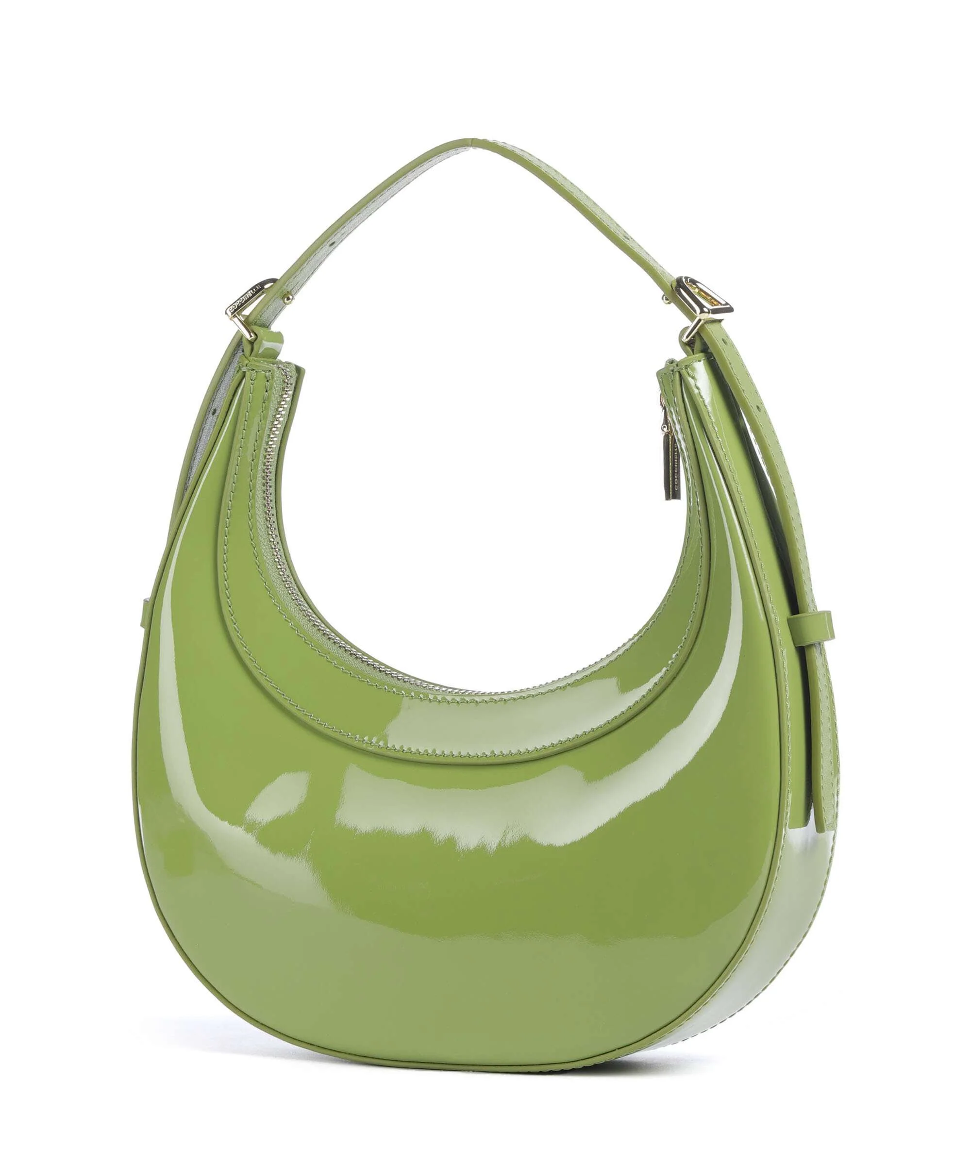 Coccinelle Whisper Patent Sac porté épaule guacamole - Image 2