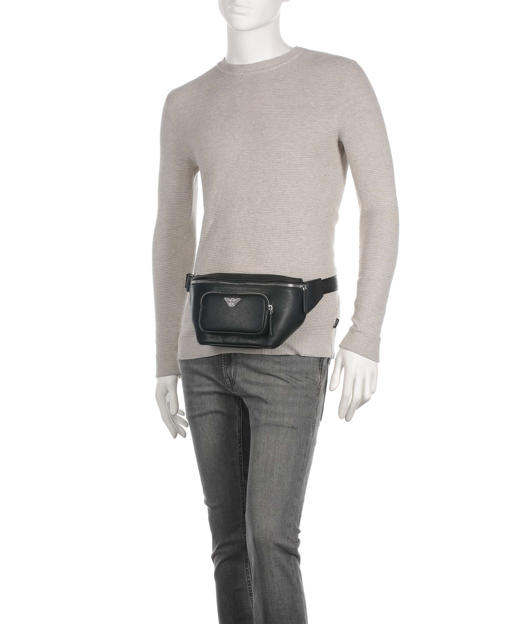Emporio Armani Business Regenerated Sac banane black - Image 3