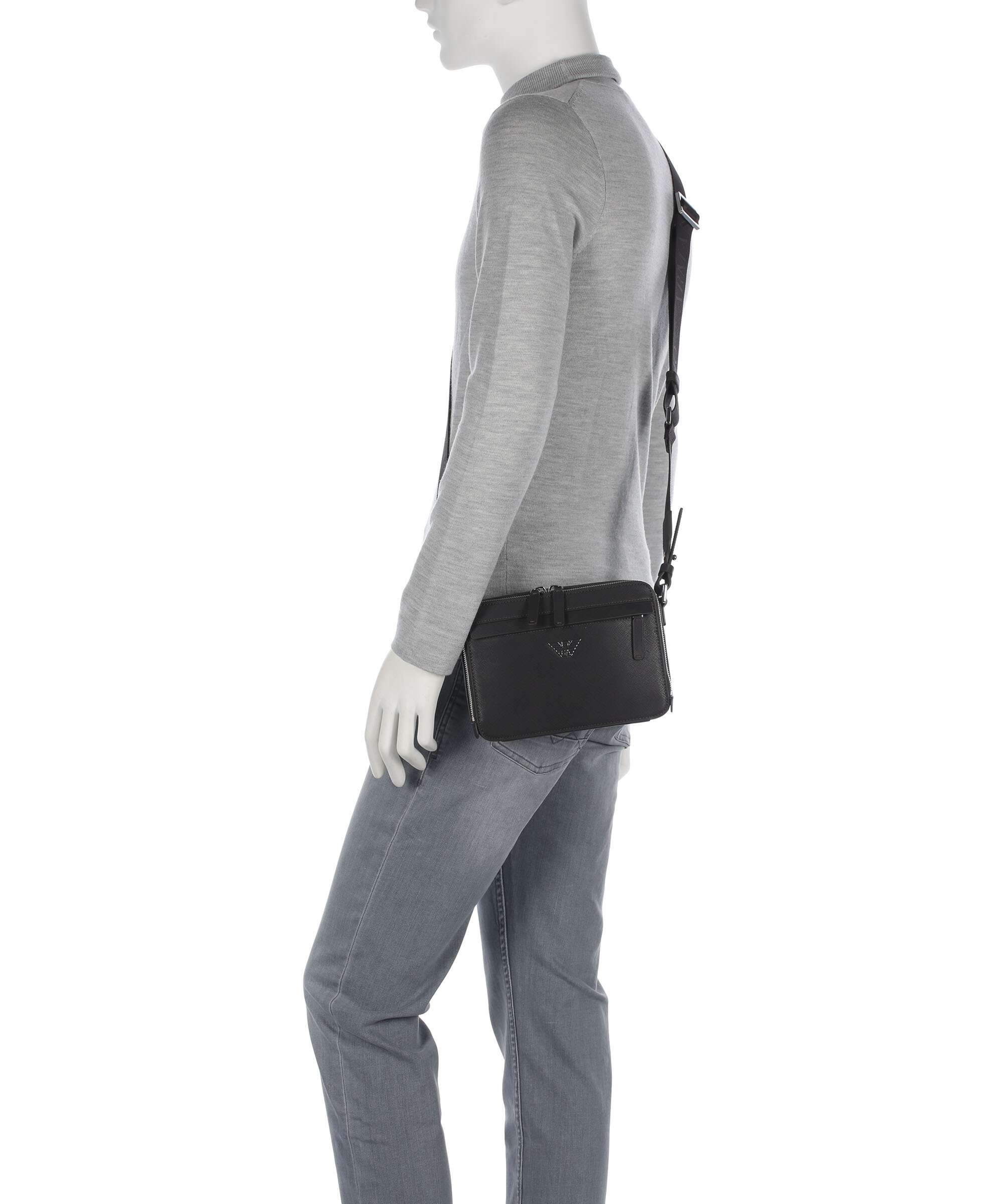 Emporio Armani Business Regenerated Sac bandoulière ebony - Image 4