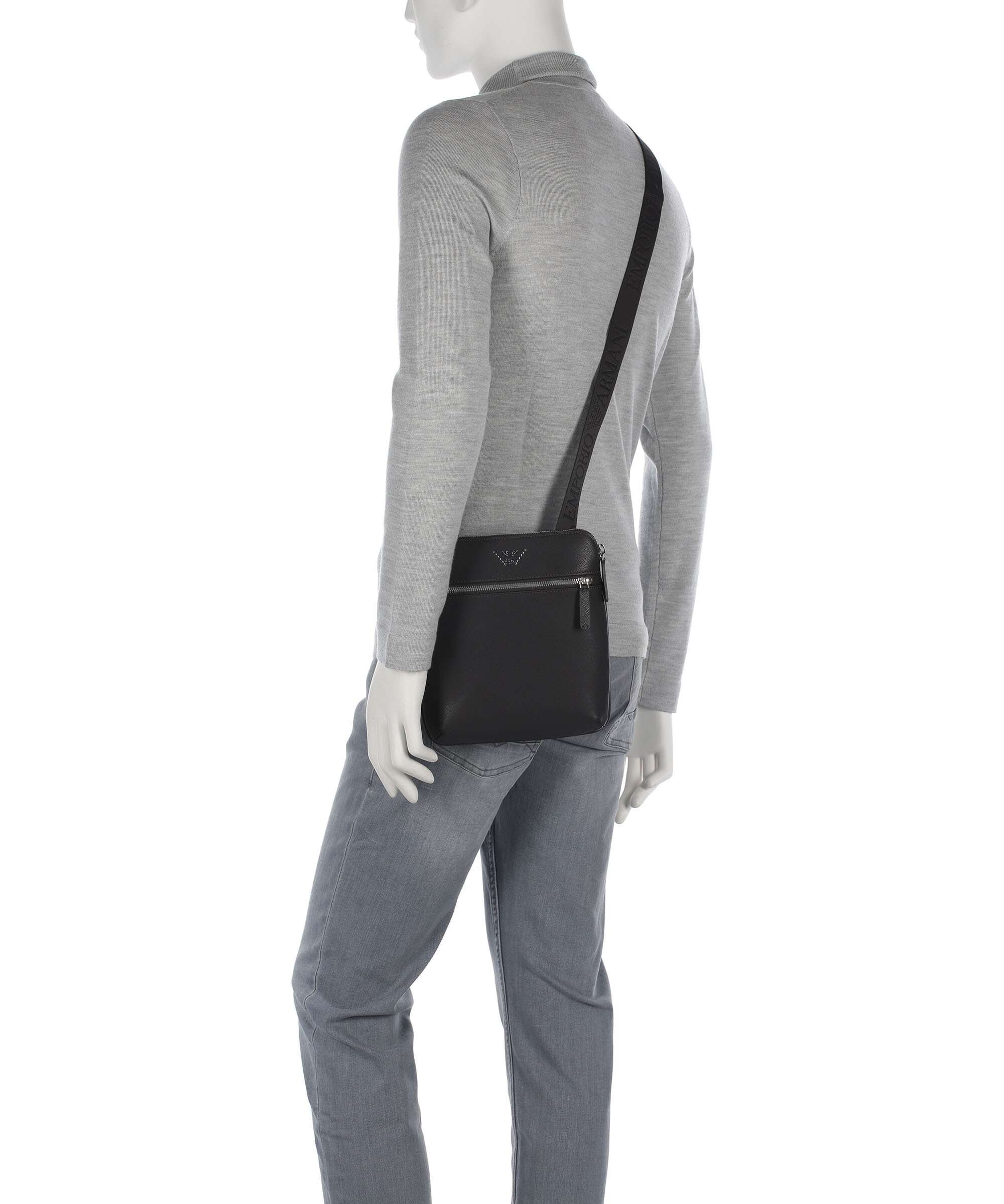 Emporio Armani Business Regenerated Sac bandoulière ebony - Image 3