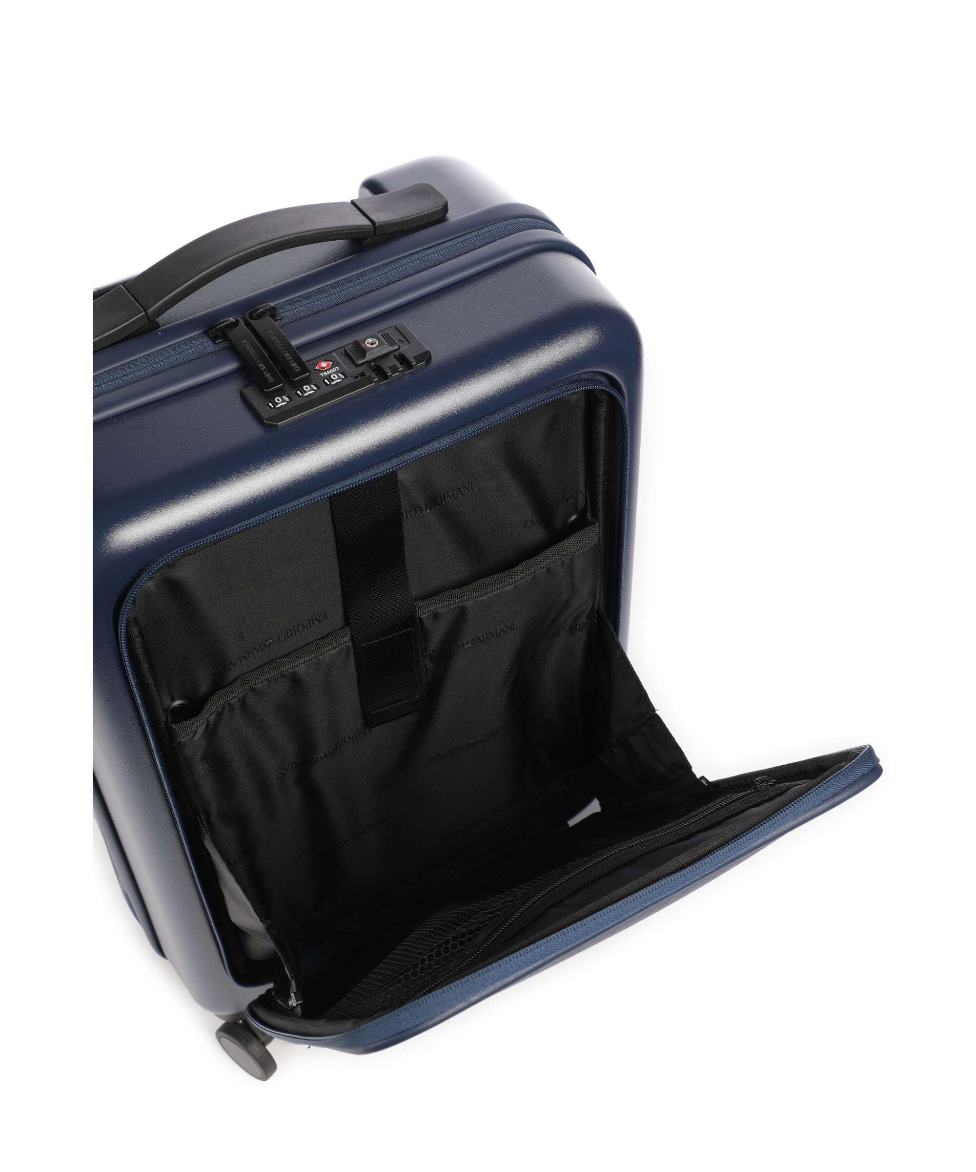 Emporio Armani Business Regenerated Valise 4 roues medieval blue - Image 4