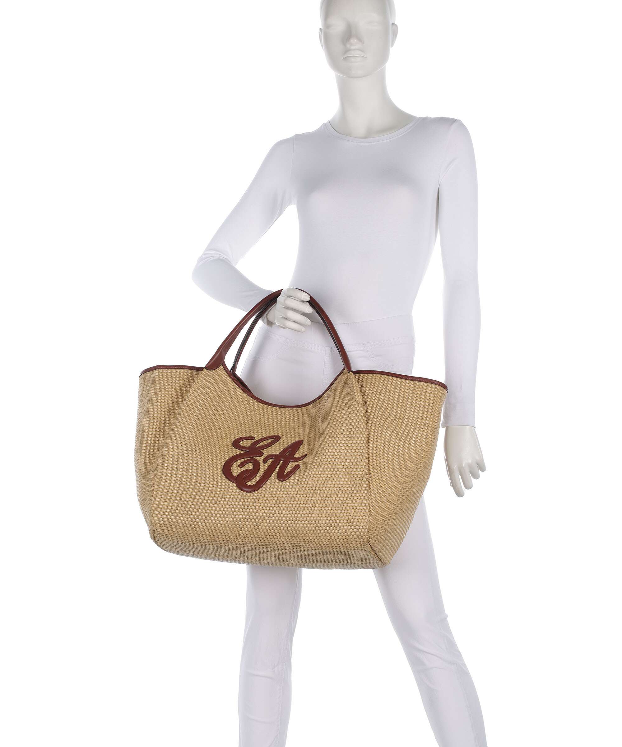 Emporio Armani Durini 24 L Cabas naturale/siena - Image 3