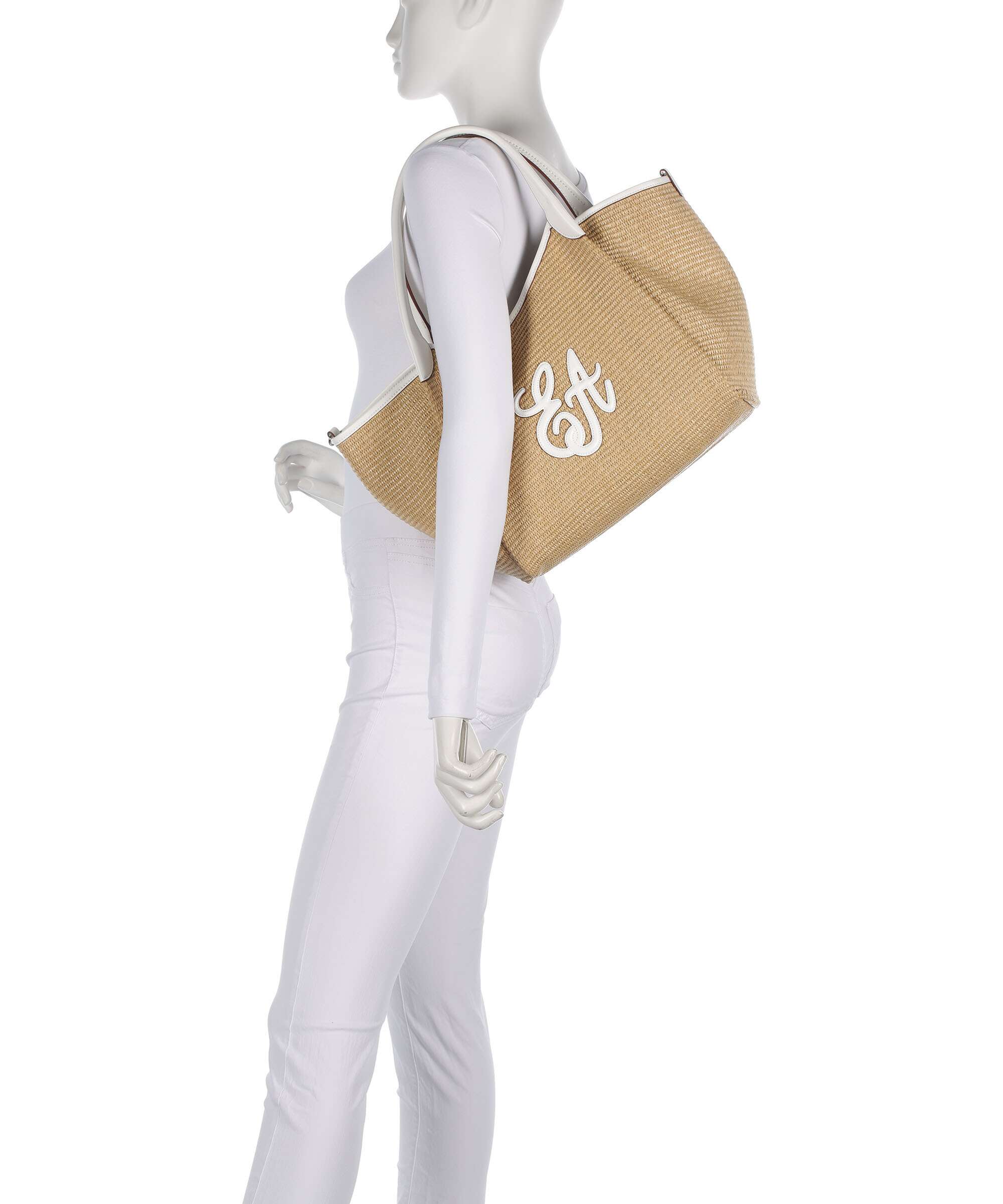 Emporio Armani Durini 24 M-L Cabas naturale/bianco - Image 3