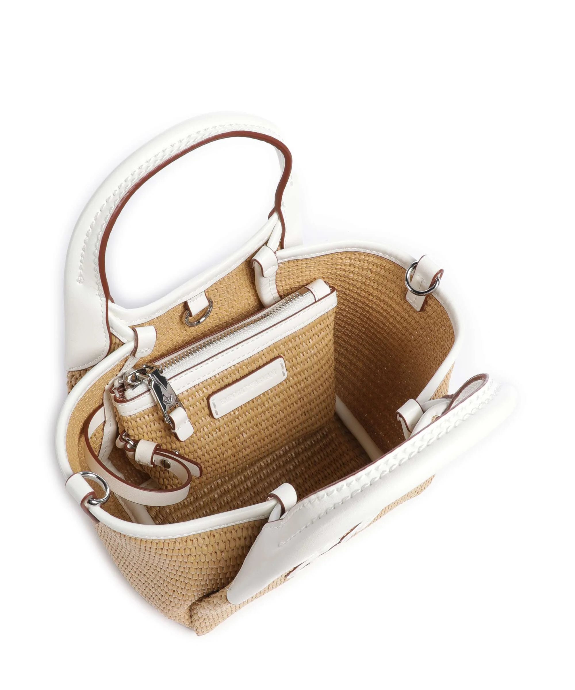 Emporio Armani Durini 24 S Sac bandoulière naturale/bianco - Image 6