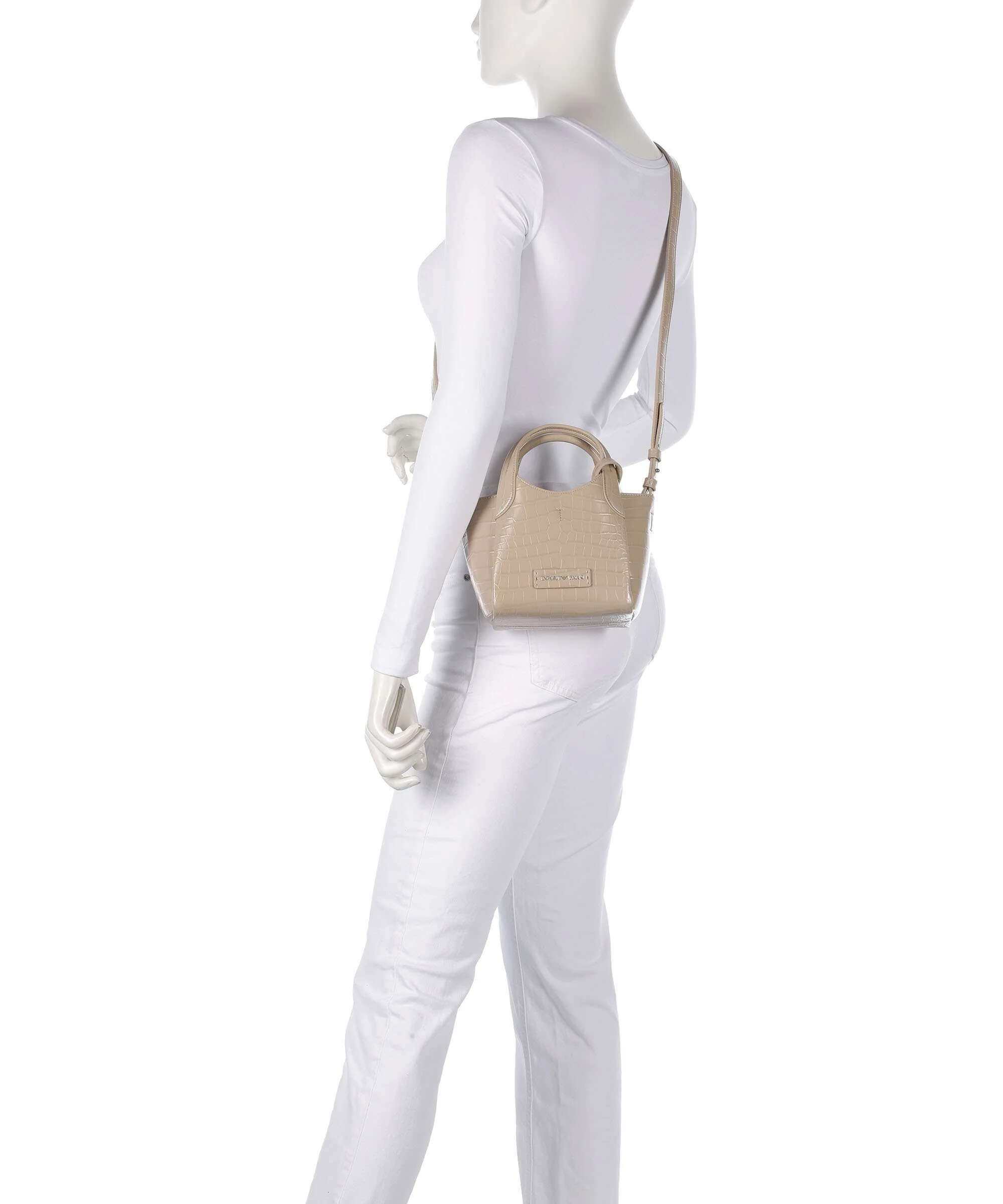 Emporio Armani Durini 24 Sac bandoulière beige - Image 3