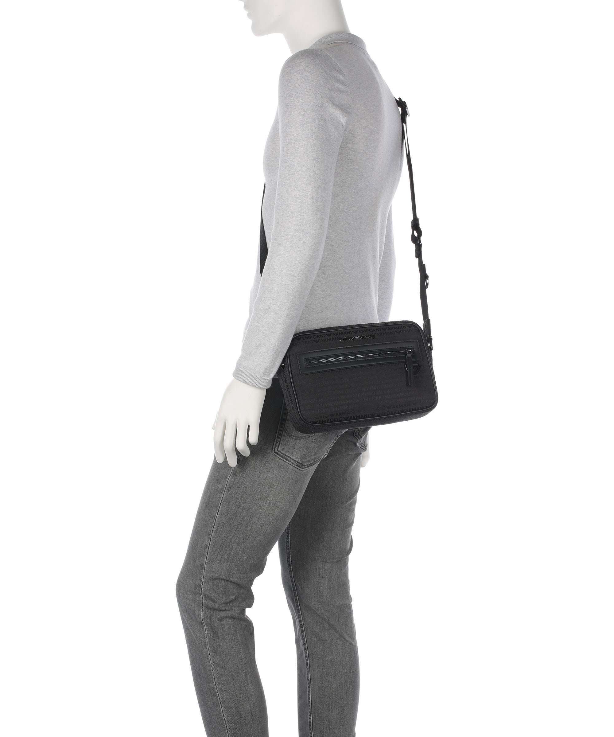 Emporio Armani Logo Jacquard Sac bandoulière bristol black - Image 3