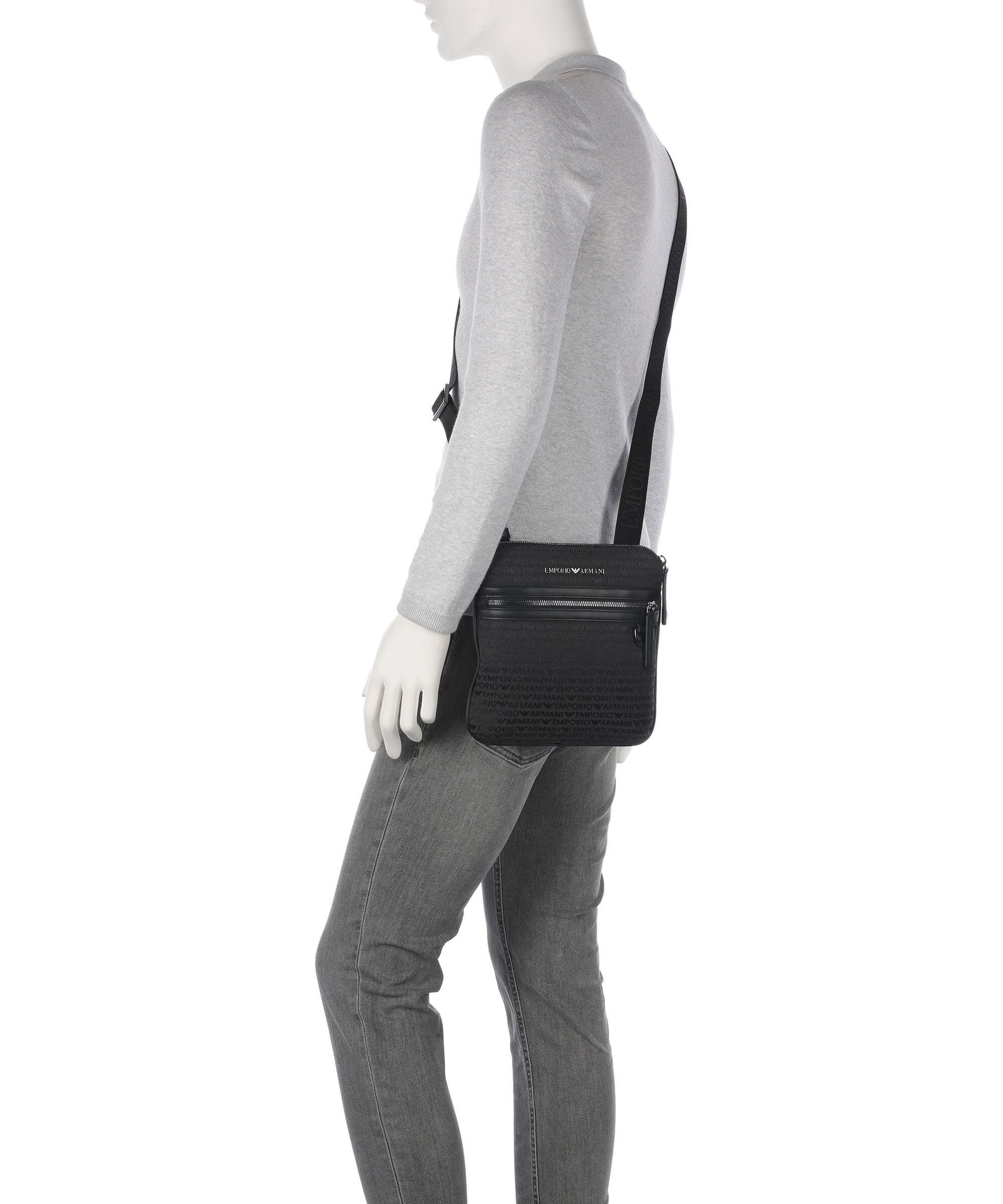 Emporio Armani Logo Jacquard Sac bandoulière bristol black - Image 3