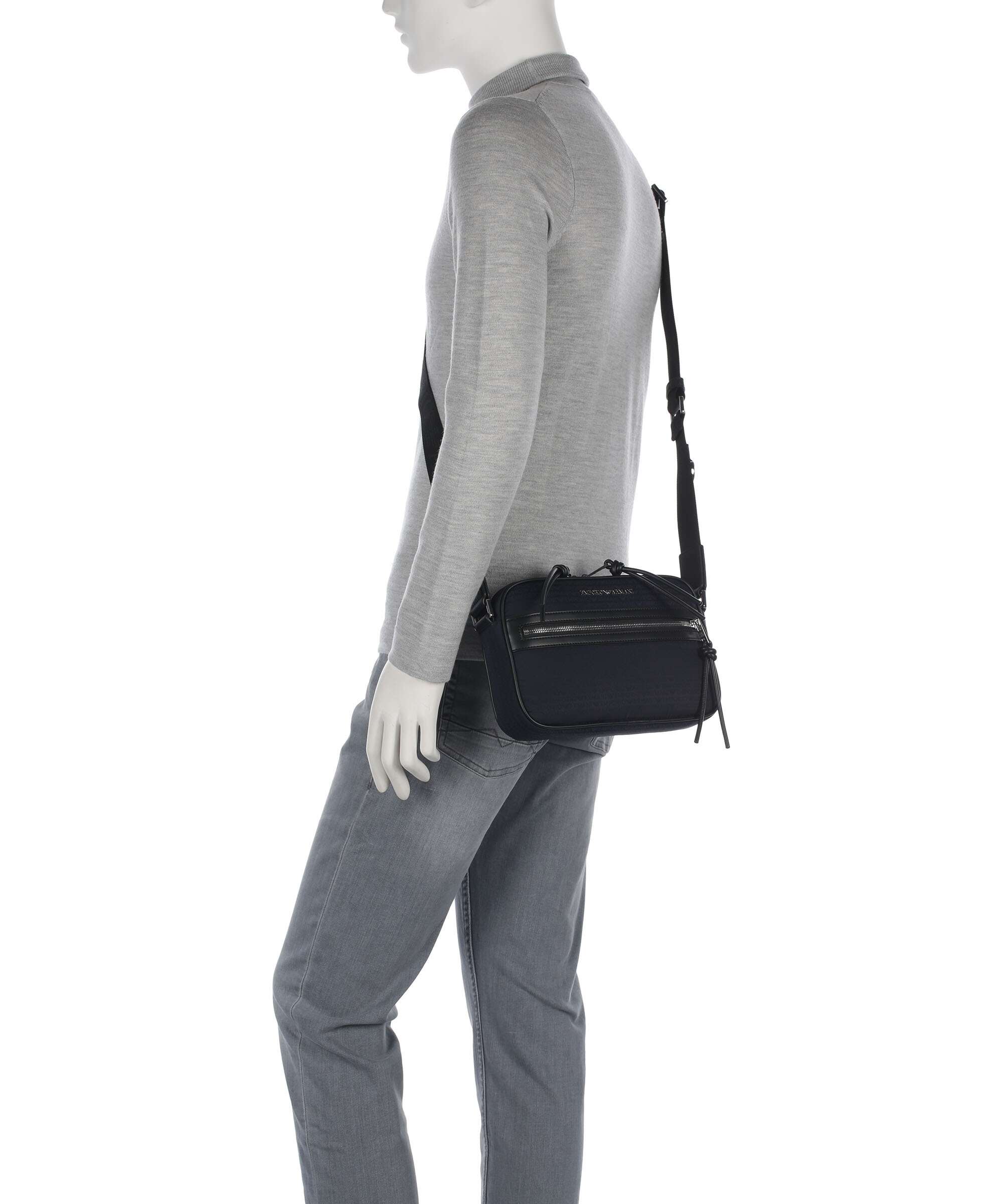 Emporio Armani Monogram Sac bandoulière iconico blu navy - Image 3