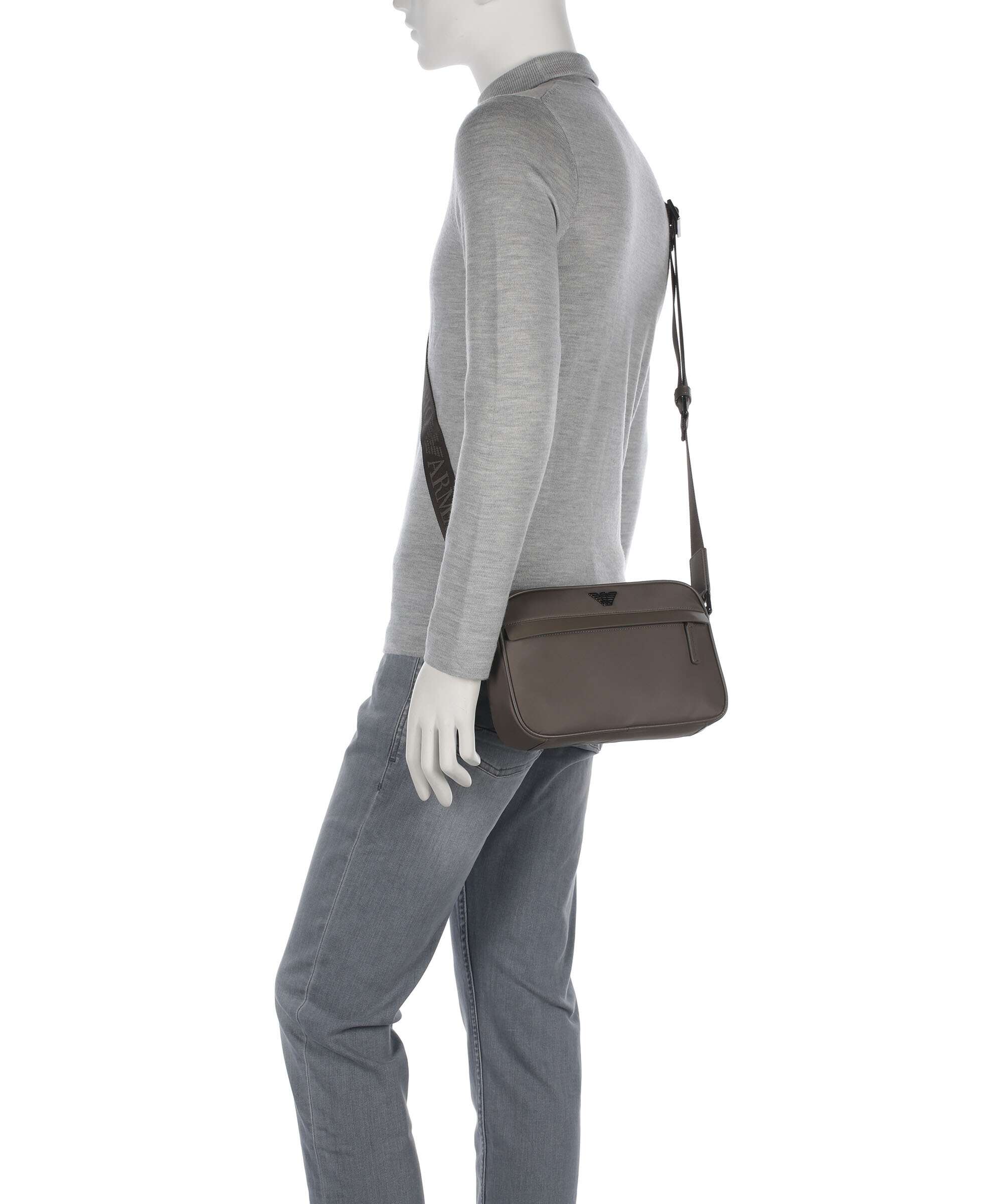 Emporio Armani Recycled Nylon Sac bandoulière major brown - Image 3
