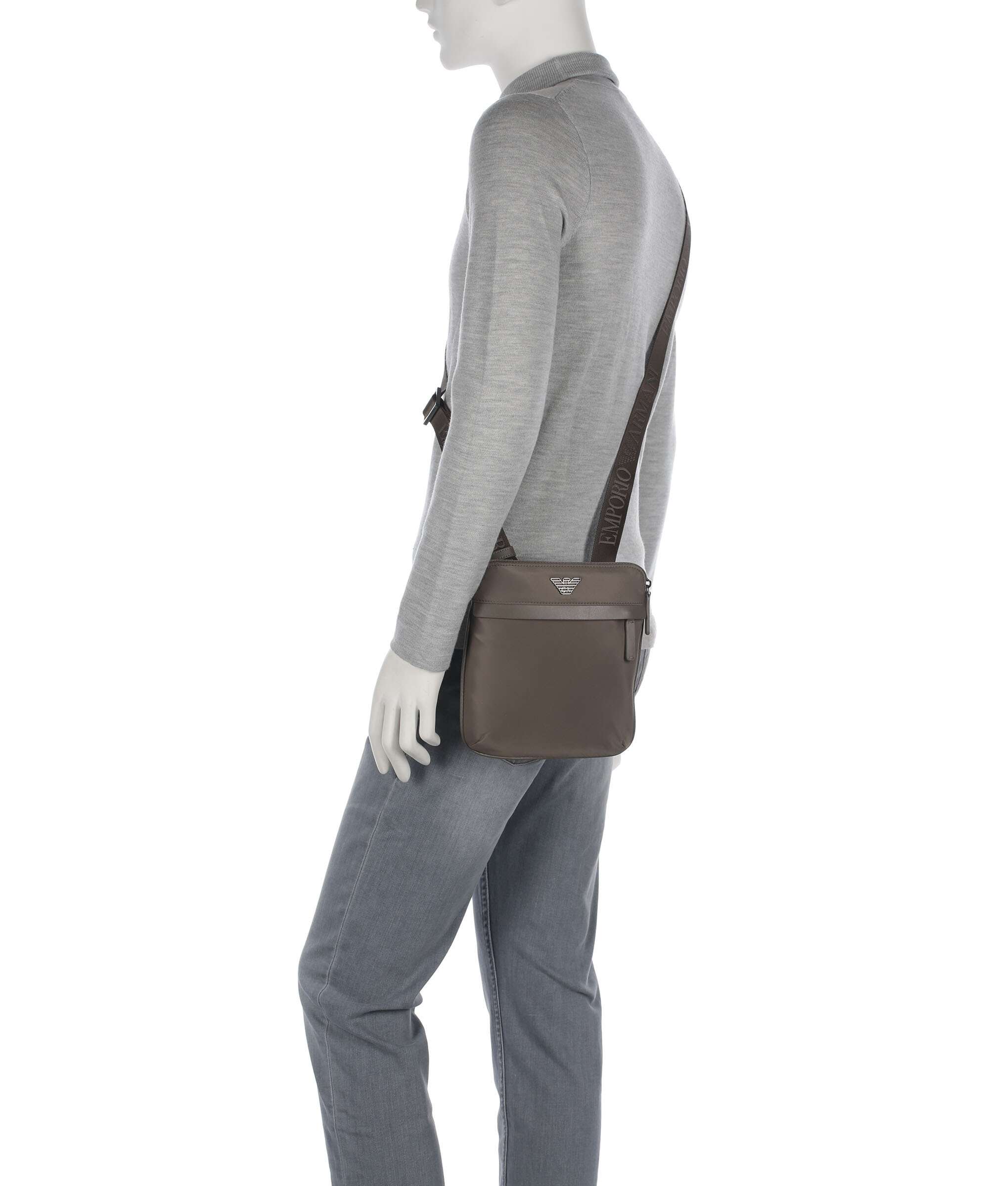 Emporio Armani Recycled Nylon Sac bandoulière major brown - Image 4