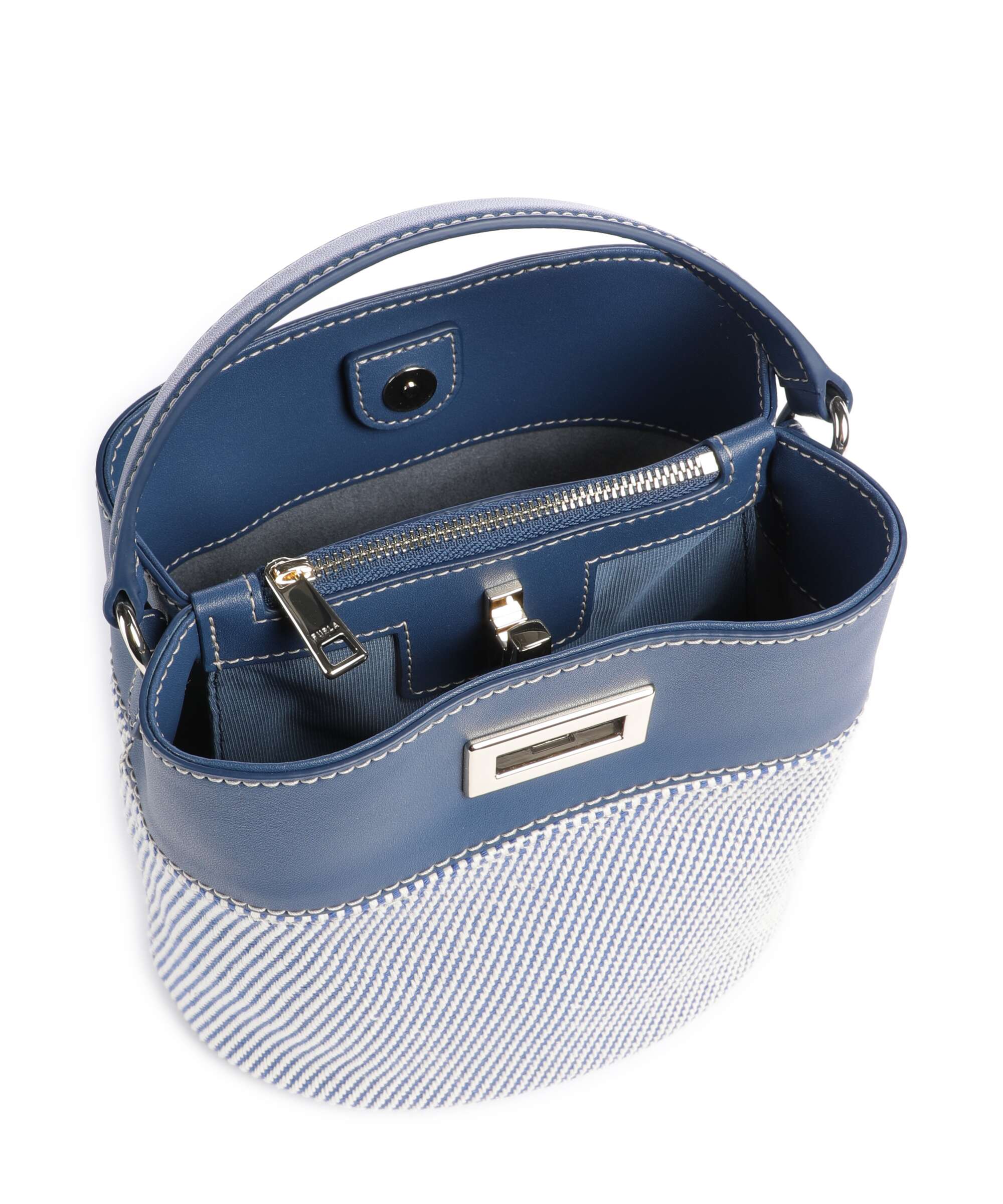Furla Amelia Mini Sac seau toni indigo - Image 6