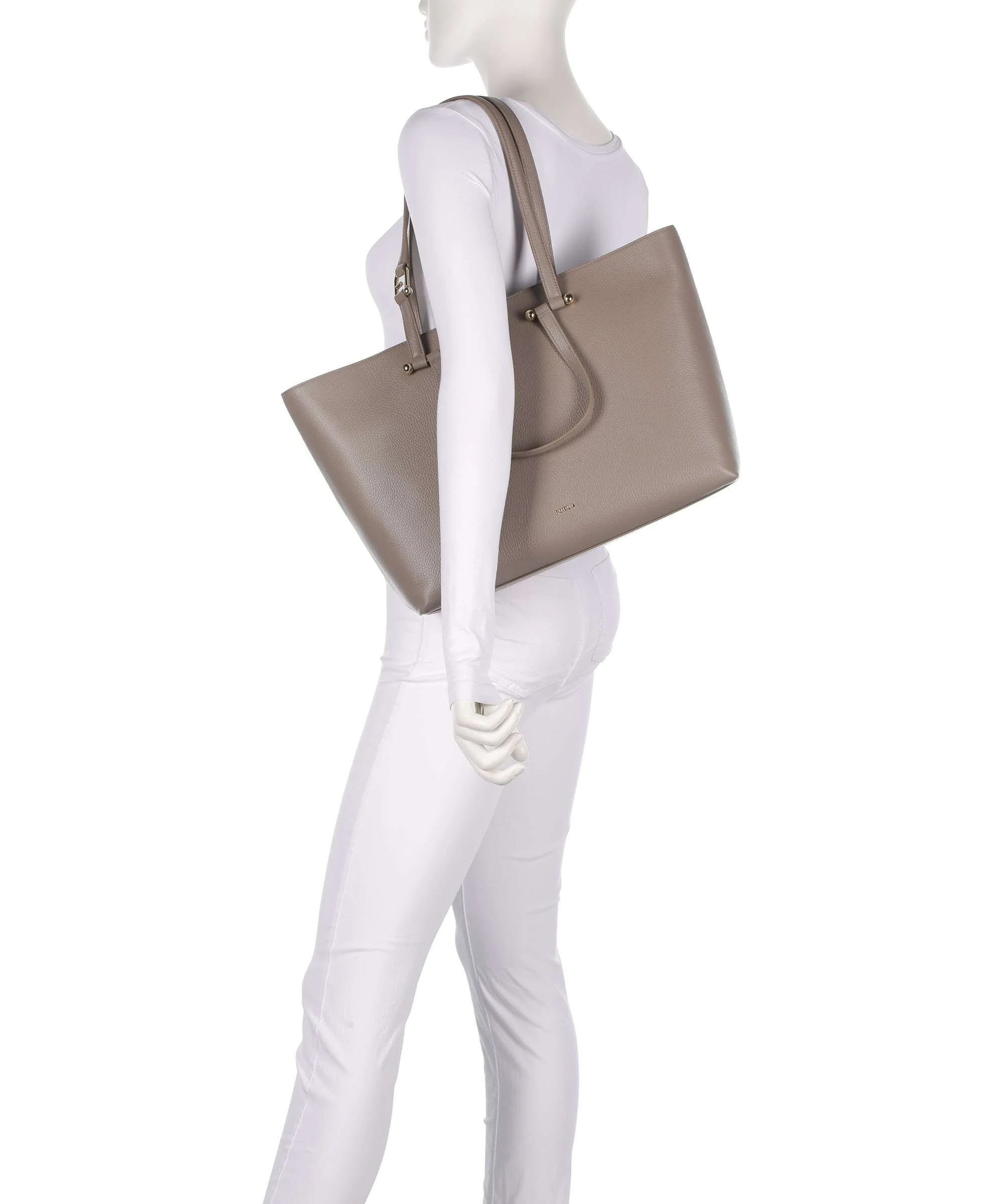 Furla Duetto L Cabas stucco gray - Image 3