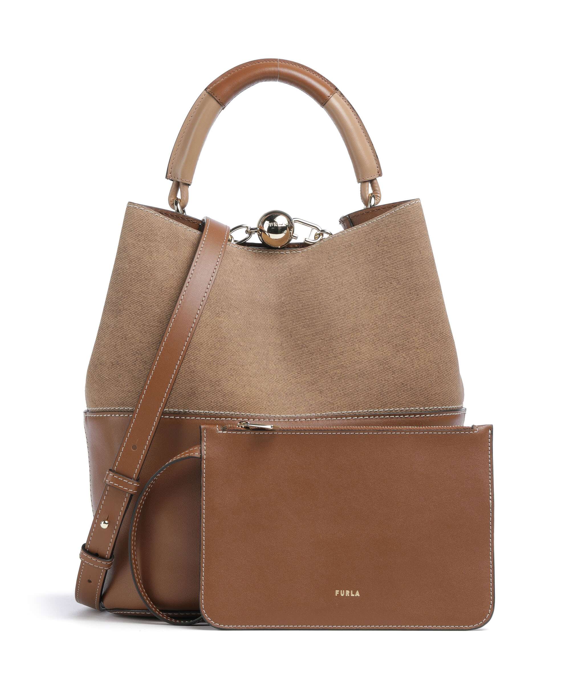 Furla Sfera S Sac seau cognac/deserto - Image 4