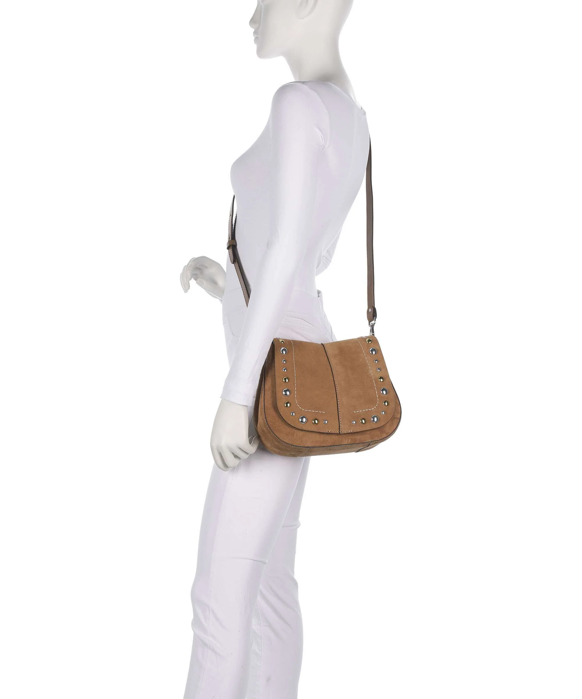 Gianni Chiarini Helena Round Sac porté épaule caramel - Image 4